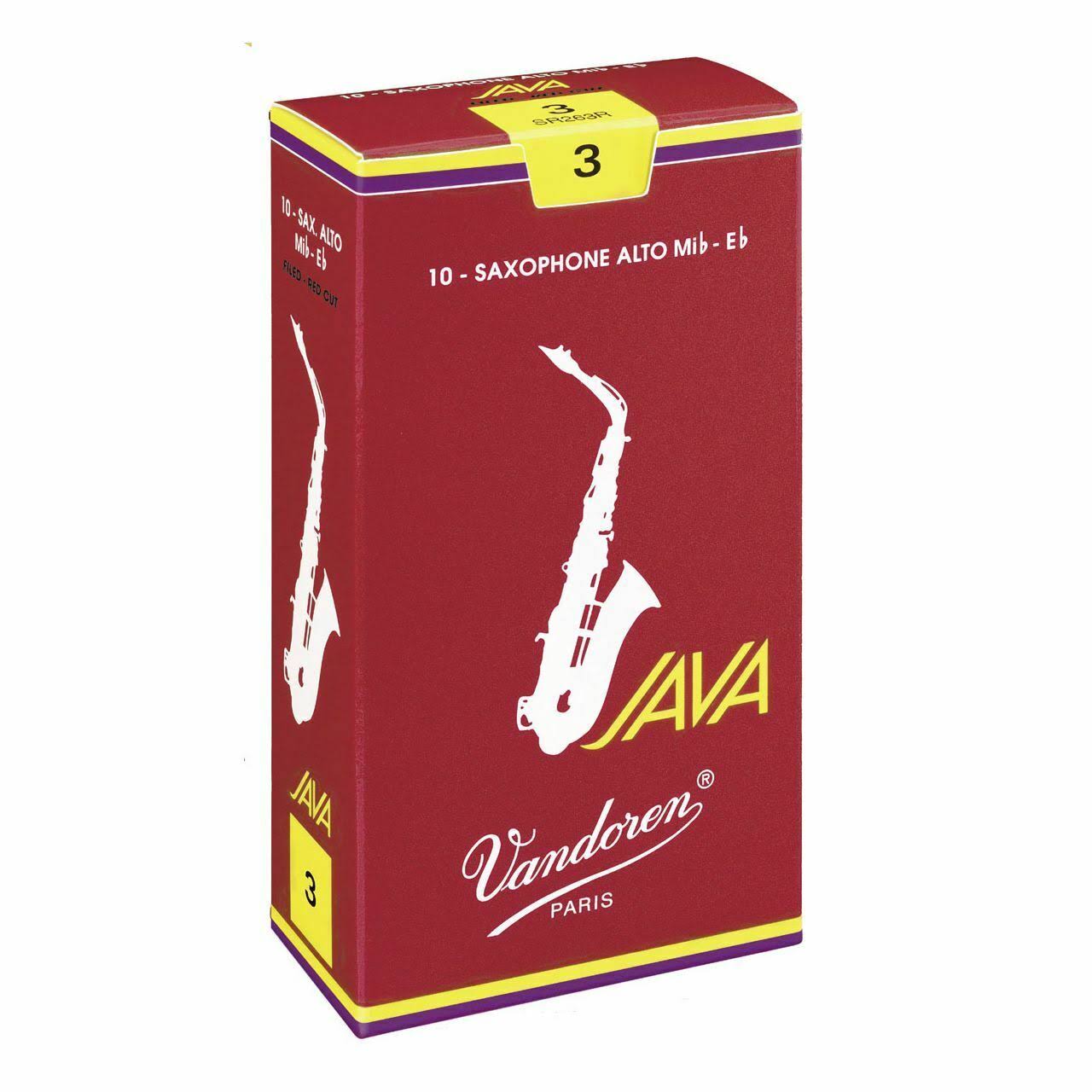 Vandoren Single Java Red Alto Saxophone Reeds - Strength 2.5
