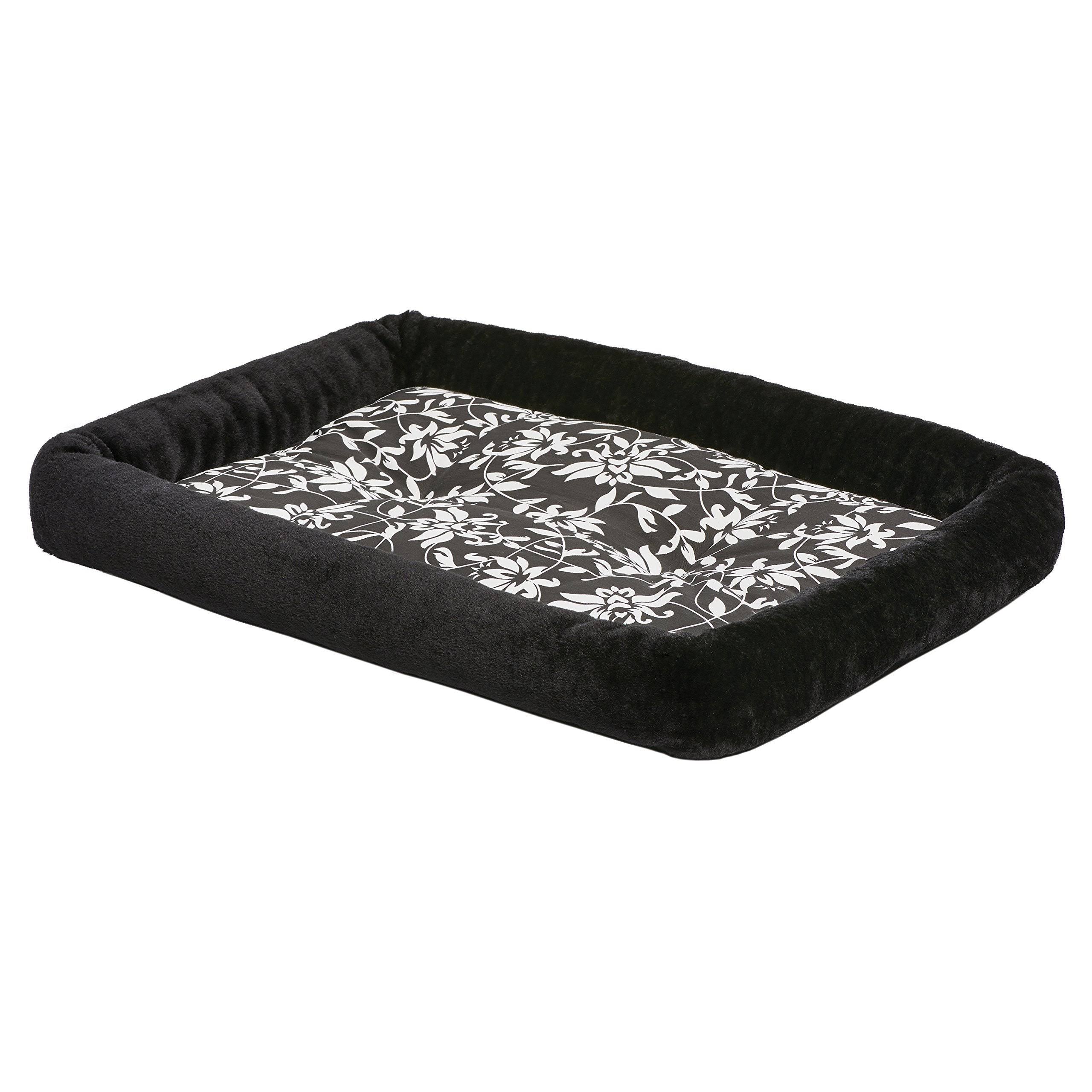 Midwest Homes for Pets QuietTime Couture Sofia Bolster Crate Pad | Best Price Guarantee | Free Shipping On All Orders | Delivery Guaranteed
