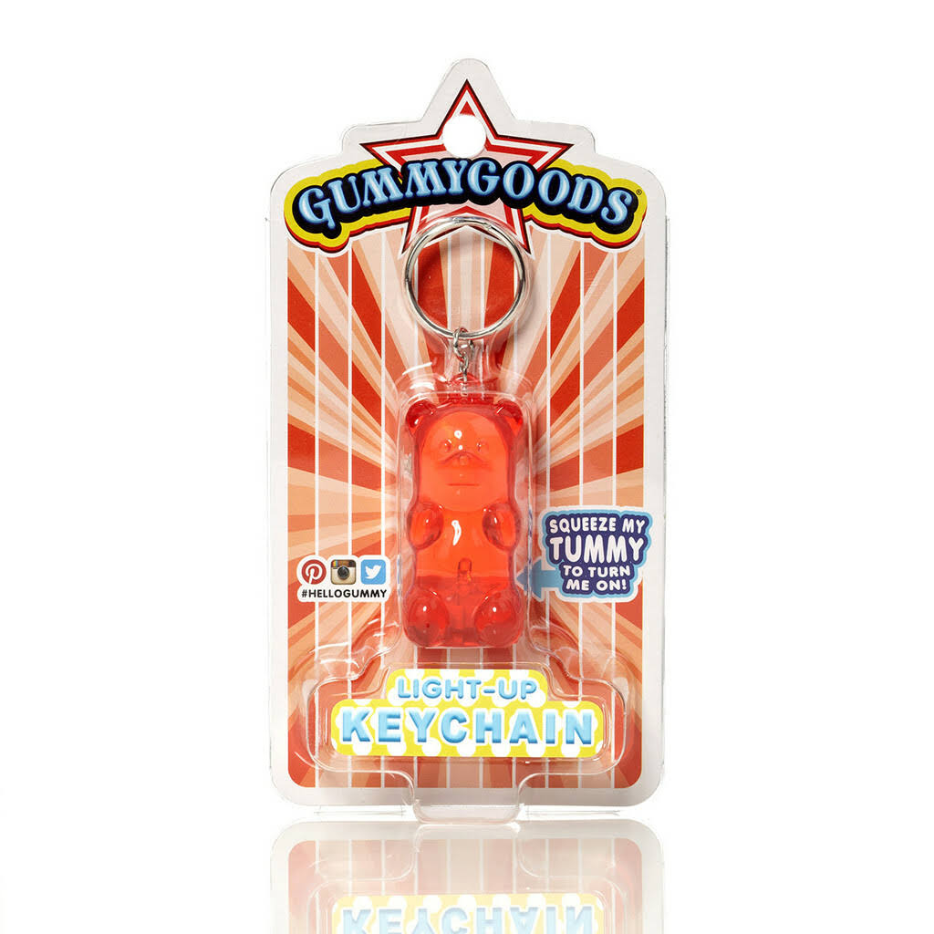 Gummygoods Bear Light Up Key Chain - Red