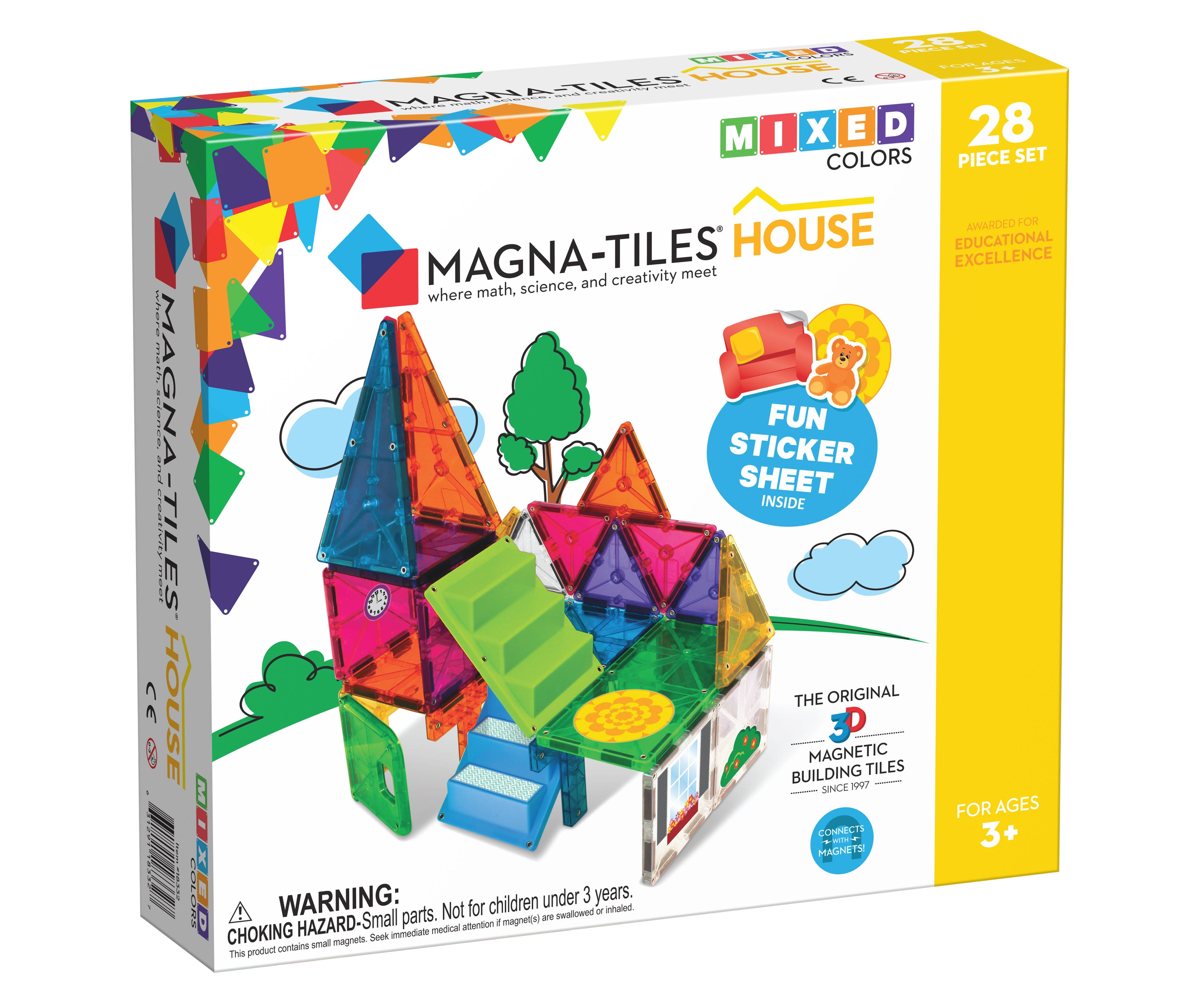 Magna Tiles House 28 Piece Set 3D Magnetic Building Tiles
