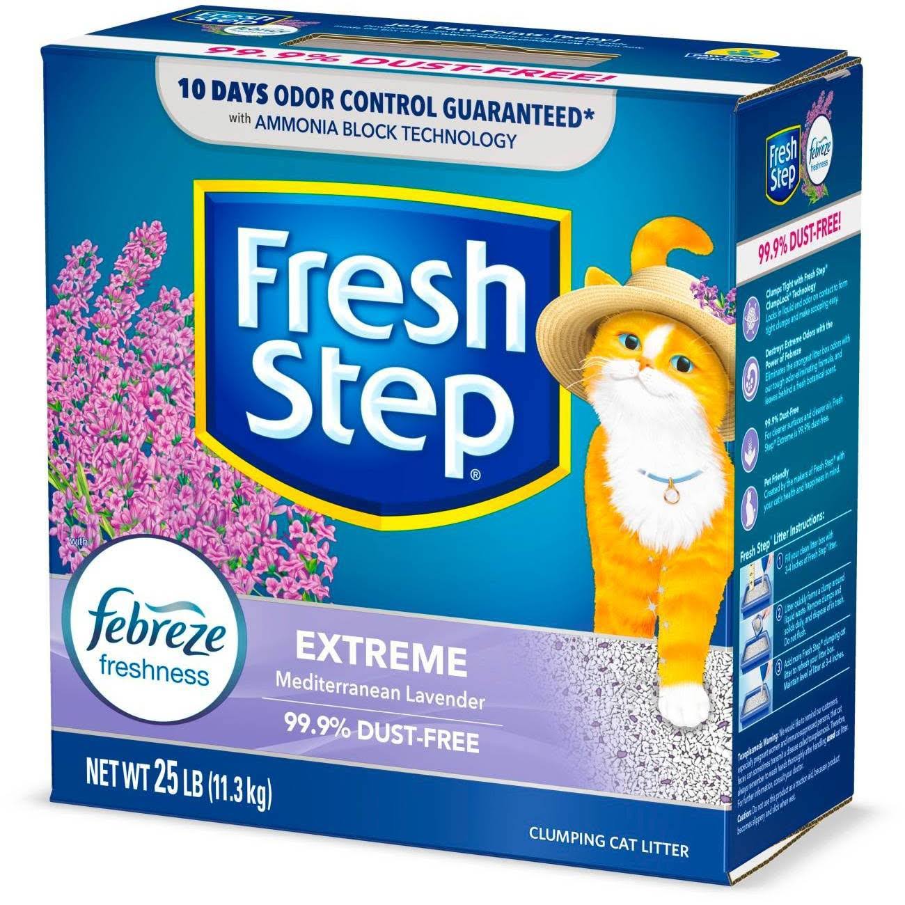 Fresh Step Clumping Cat Litter, Extreme, Mediterranean Lavender - 25 lb