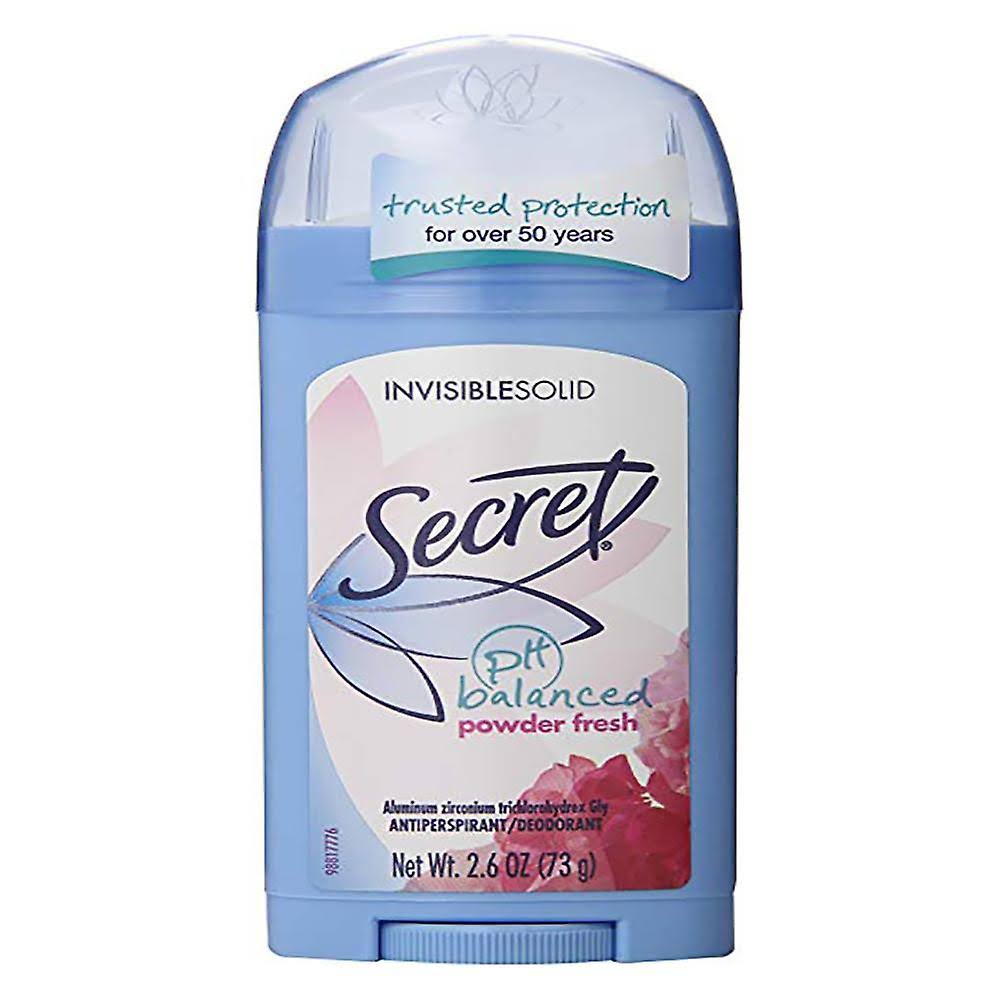 Secret Invisible Solid Antiperspirant Deodorant - Powder Fresh, 2.6oz