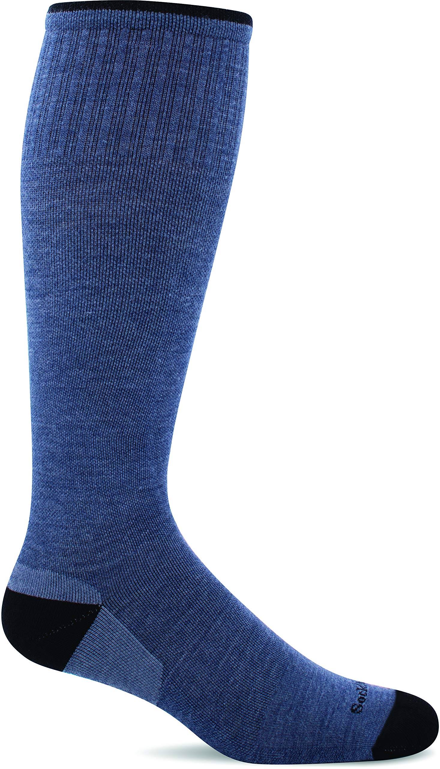 Sockwell Mens Circulator Compression Socks - Large and X-Large, Denim
