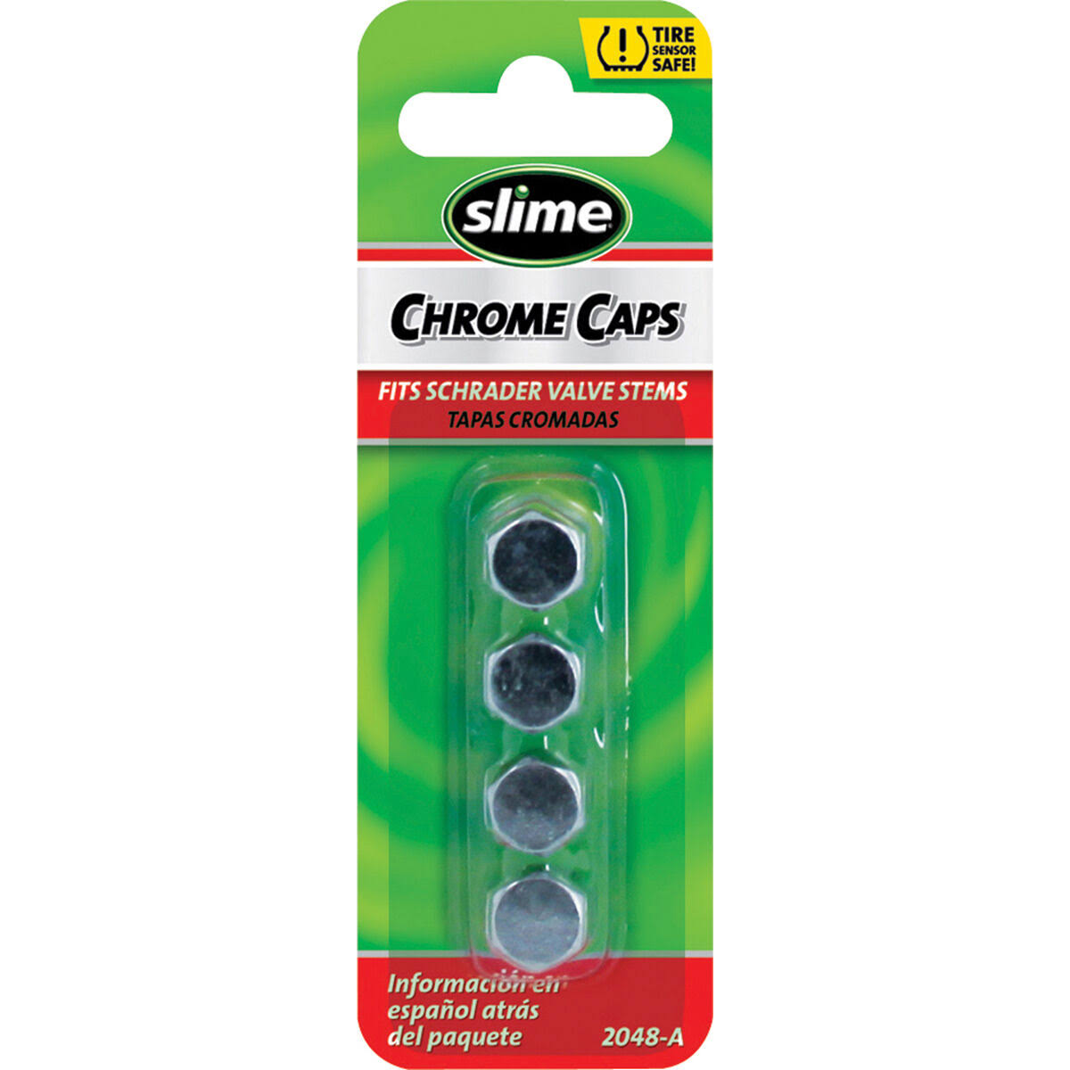 Slime Tire Valve Cap - Chrome