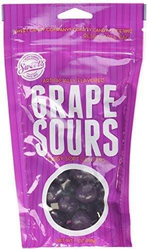 Sweet's Sours Stand-Up Pouch, Grape, 7.0 Ounce (Pack of 3)