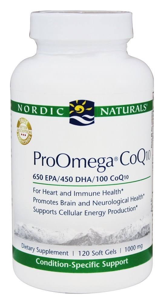 Nordic Naturals Pro Omega Coq10 Dietary Supplement - 120 Soft Gels