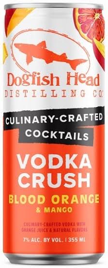 Dogfish Head Vodka Crush, Blood Orange & Mango - 4 pack, 12 fl oz slim cans