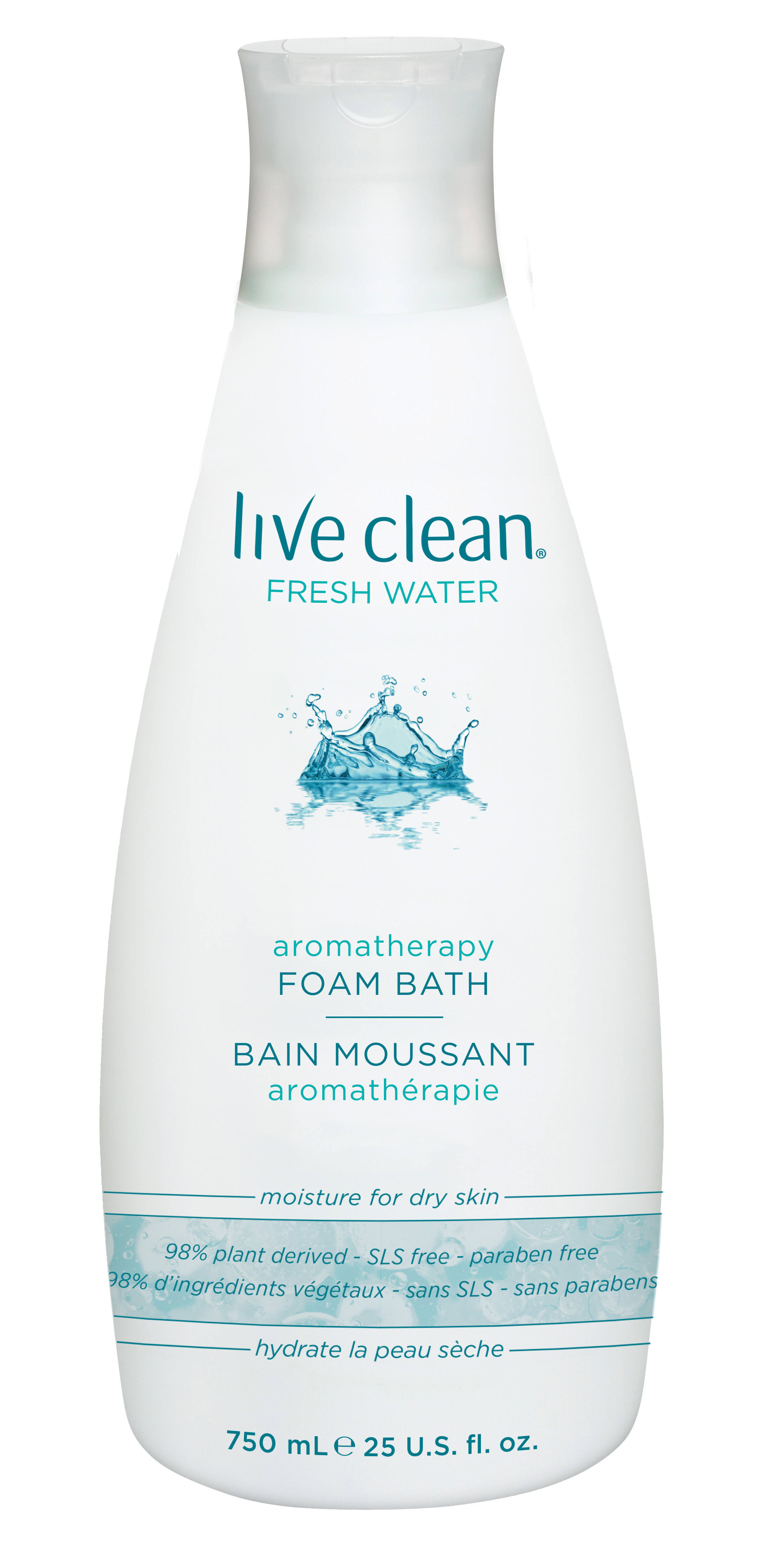 Live Clean Aromatherapy Foam Bath - Fresh Water, 750ml