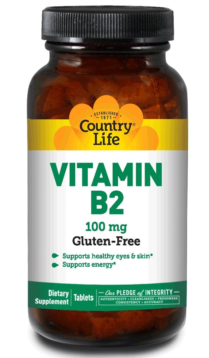 Country Life Vitamin B-2 - 100mg, 100 Tablets