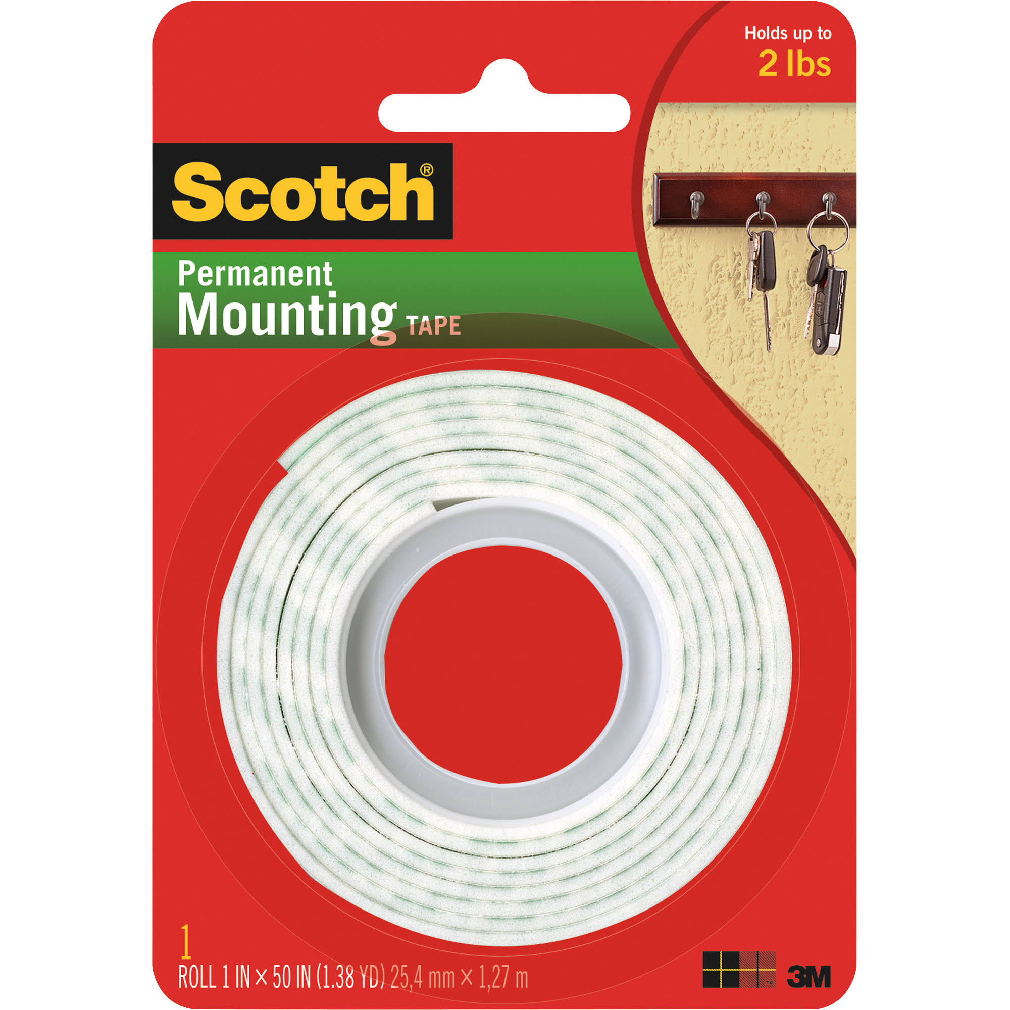 3M Scotch Indoor Mounting Tape - White