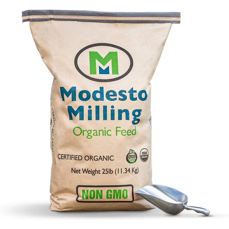 Modesto Milling Organic, No Corn, No Soy Layer Pellet Chicken FEED, 25-lb Bag