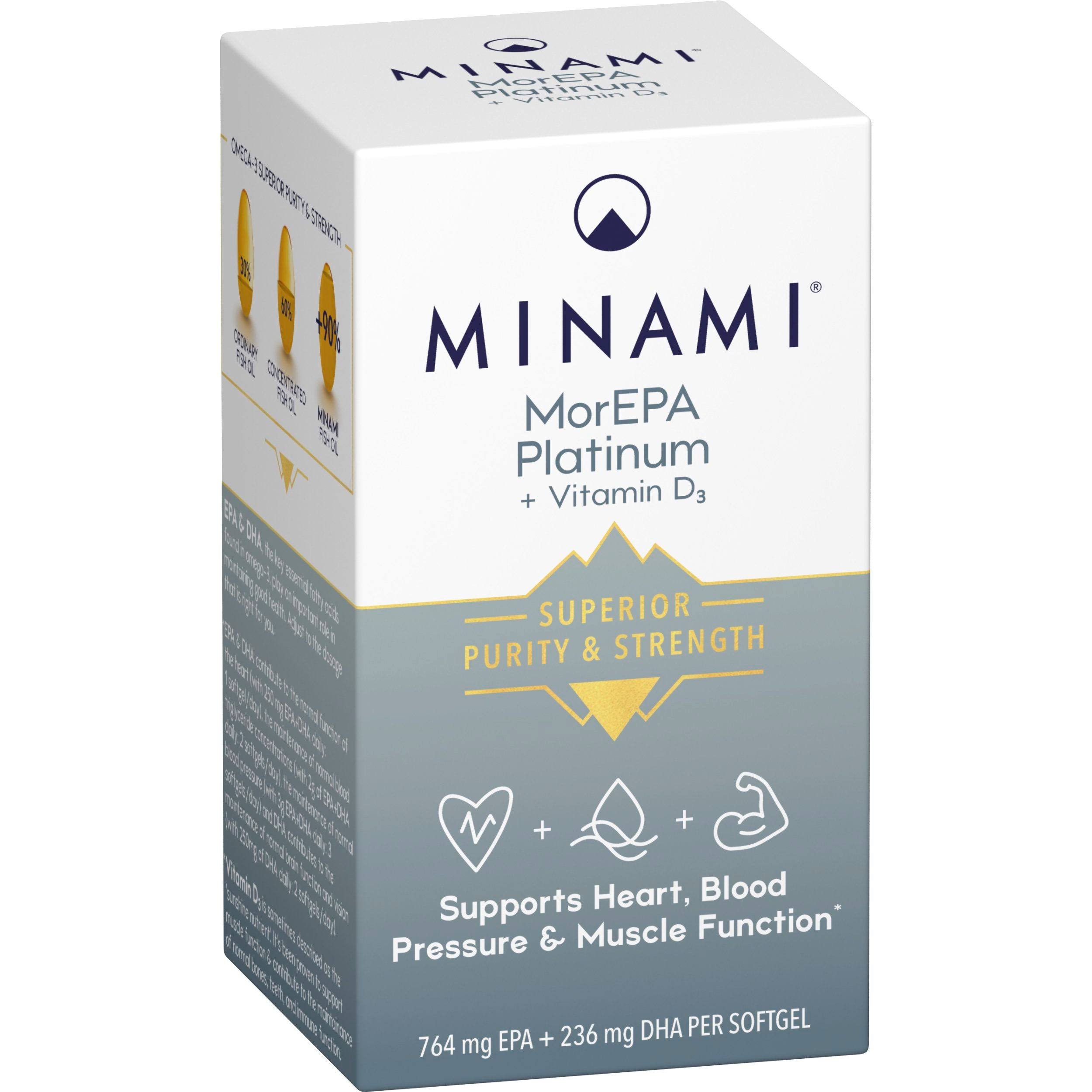 Minami MorEPA Platinum Smart Fats 90 Percent Omega-3 Plus 25mcg Vitamin D3 - 60ct