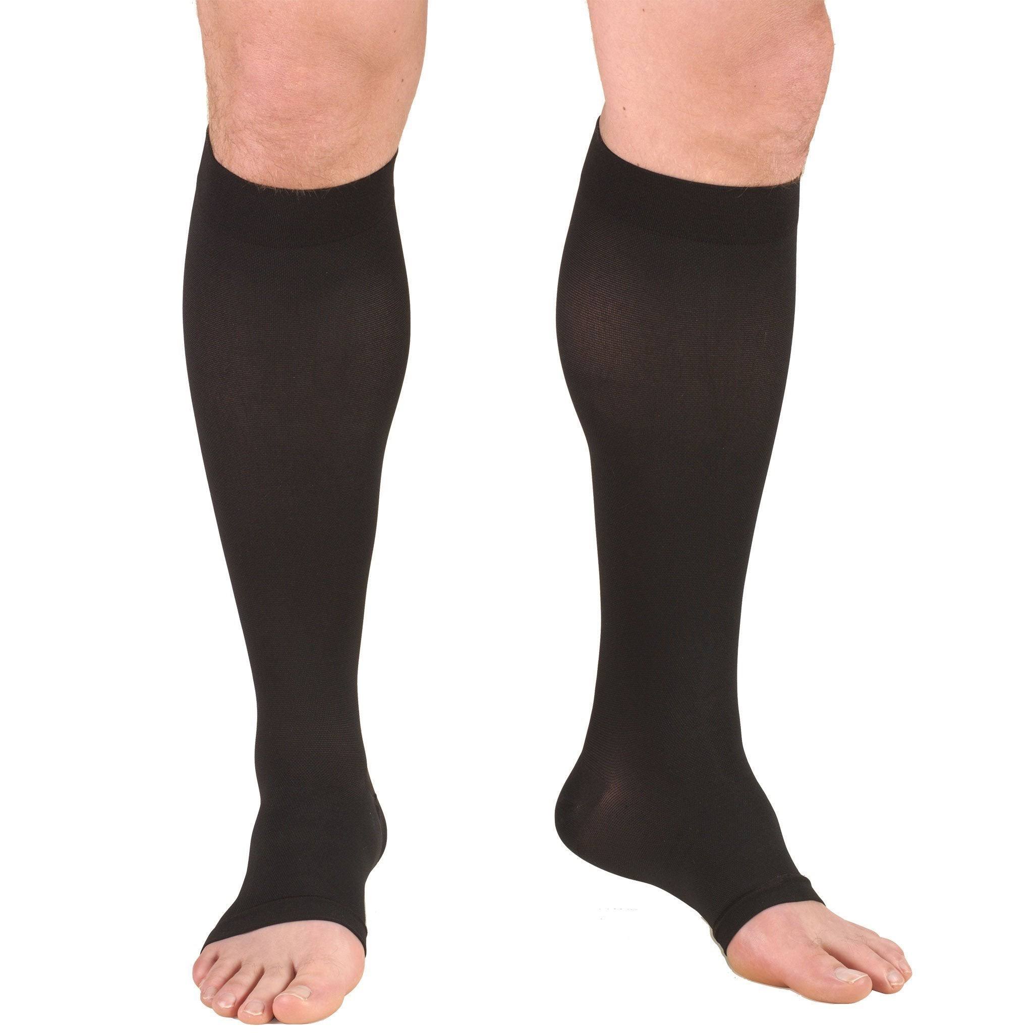 Truform Lites Women's Open-Toe Knee High 15-20 mmHg / Medium / Black