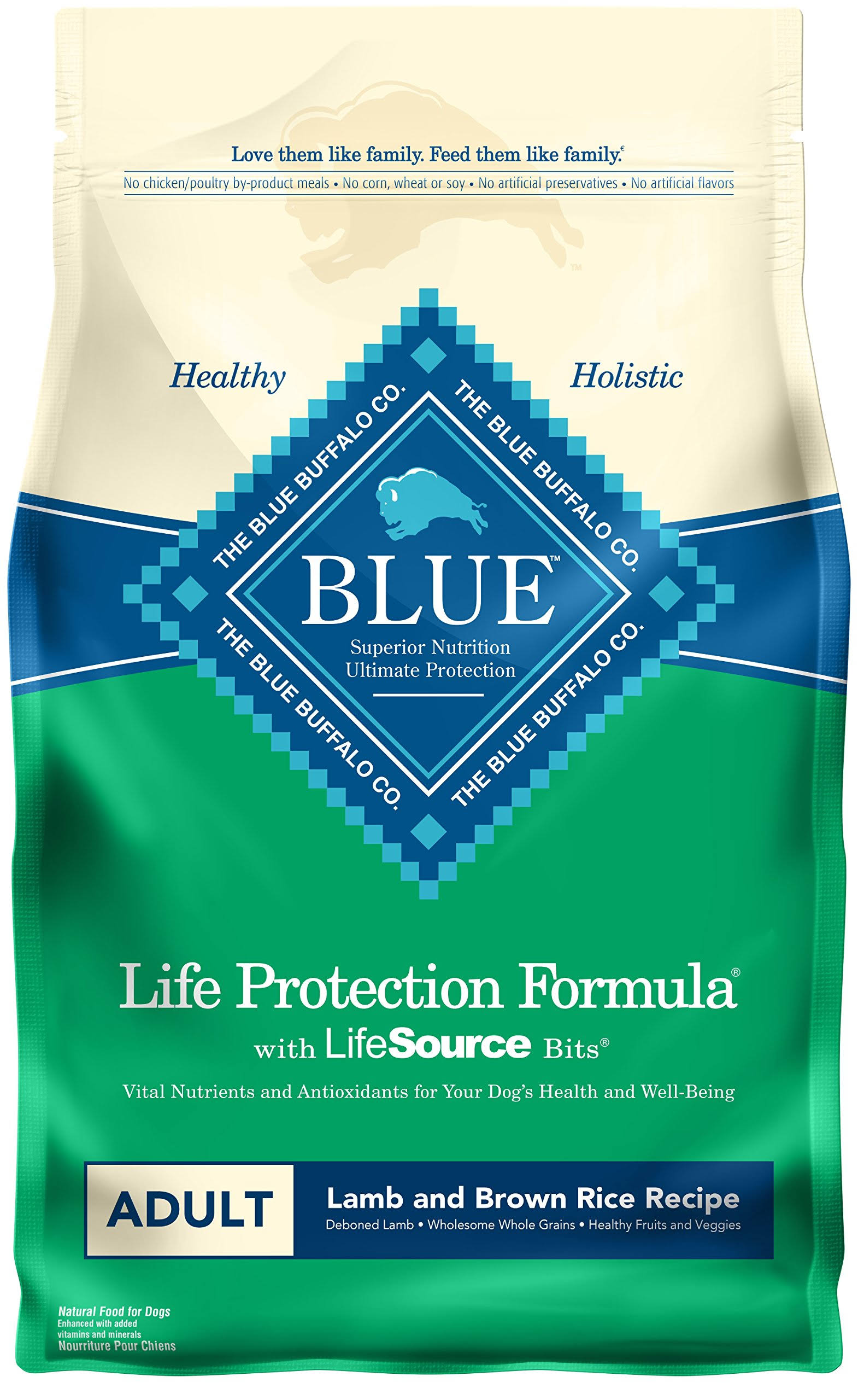 Blue Buffalo Life Protection Dry Adult Dog Food - Lamb & Brown Rice