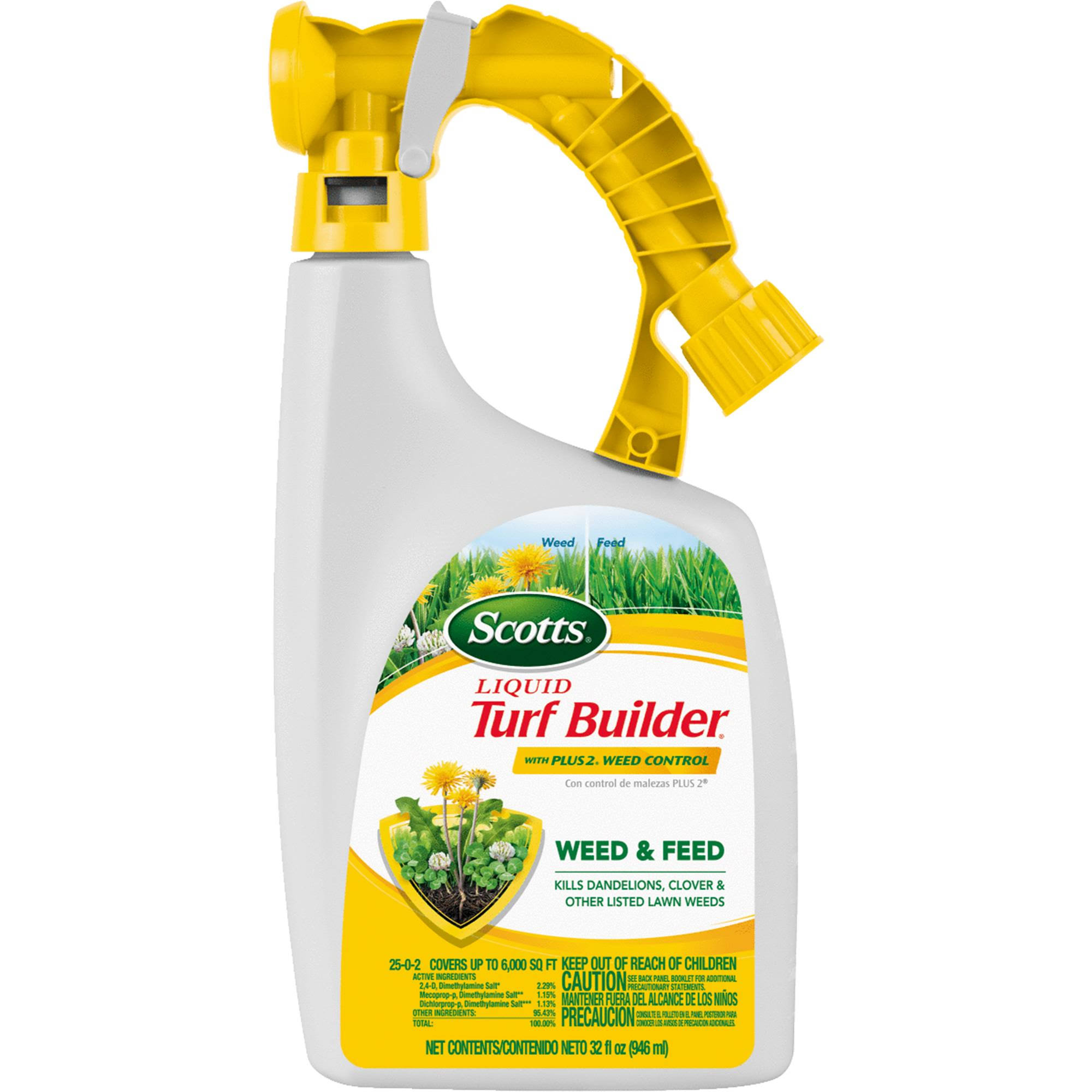 Scotts Liquid Turf Builder Liquid Lawn Fertilizer With Weed Killer - 948ml
