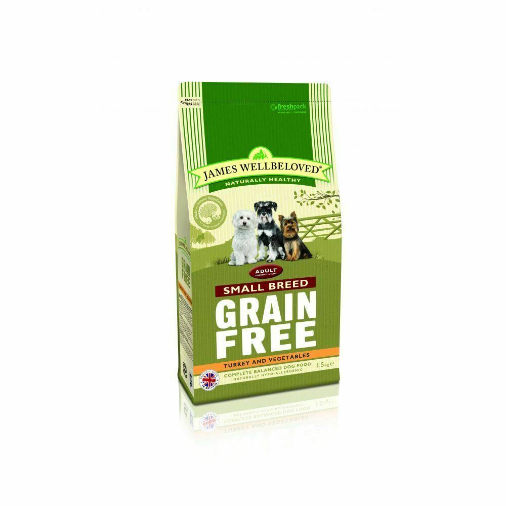 James Wellbeloved Turkey Grain Free Small Breed Adult Dog Food | 1.5kg Bag