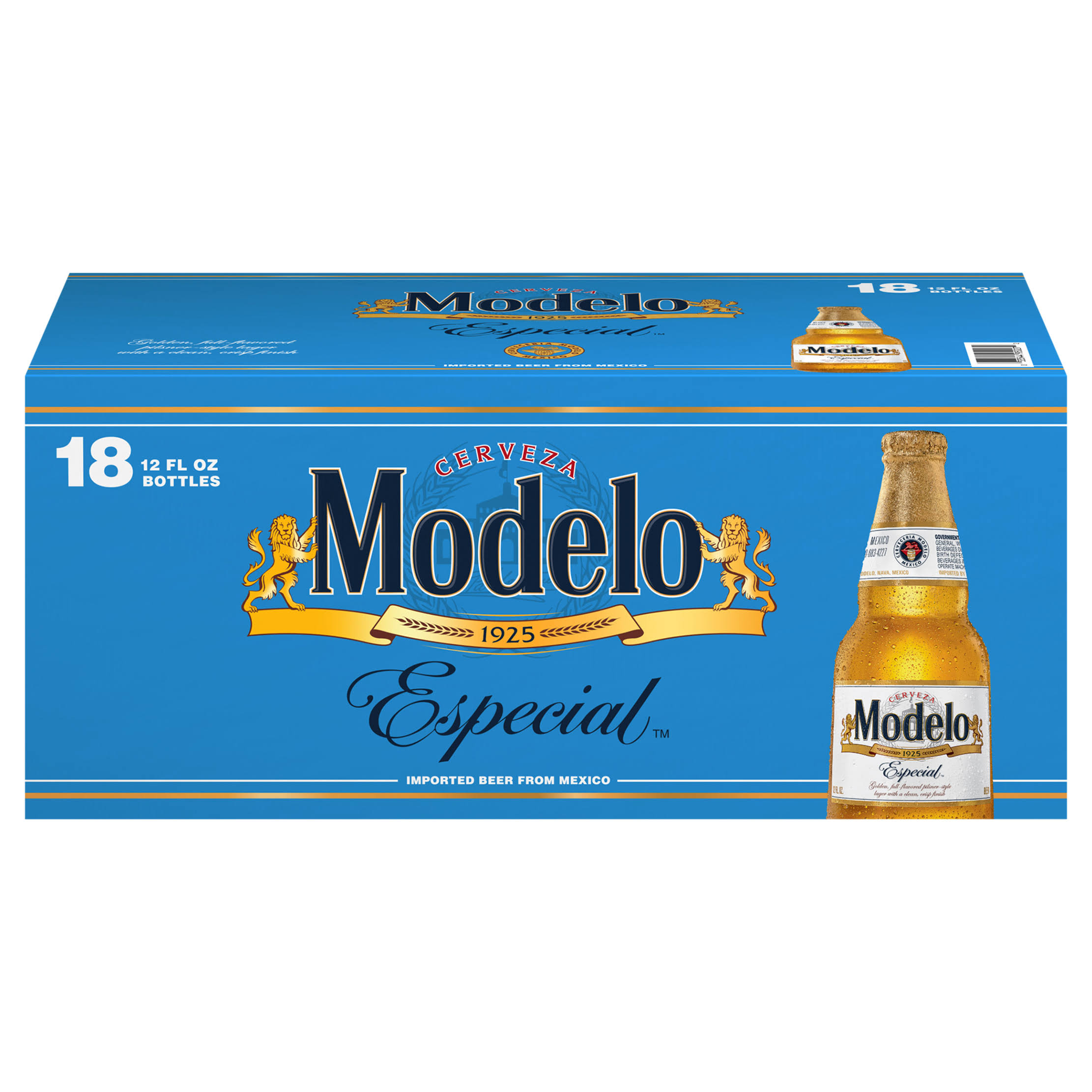 Modelo Beer, Especial - 18 pack, 12 fl oz bottles