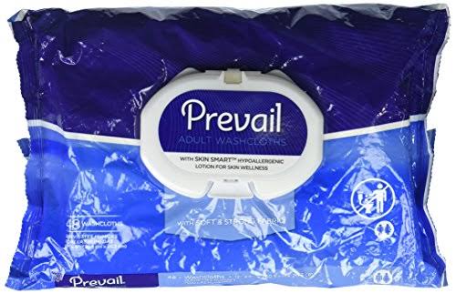 Prevail Adult Washcloth - Soft Pack, 48 Count