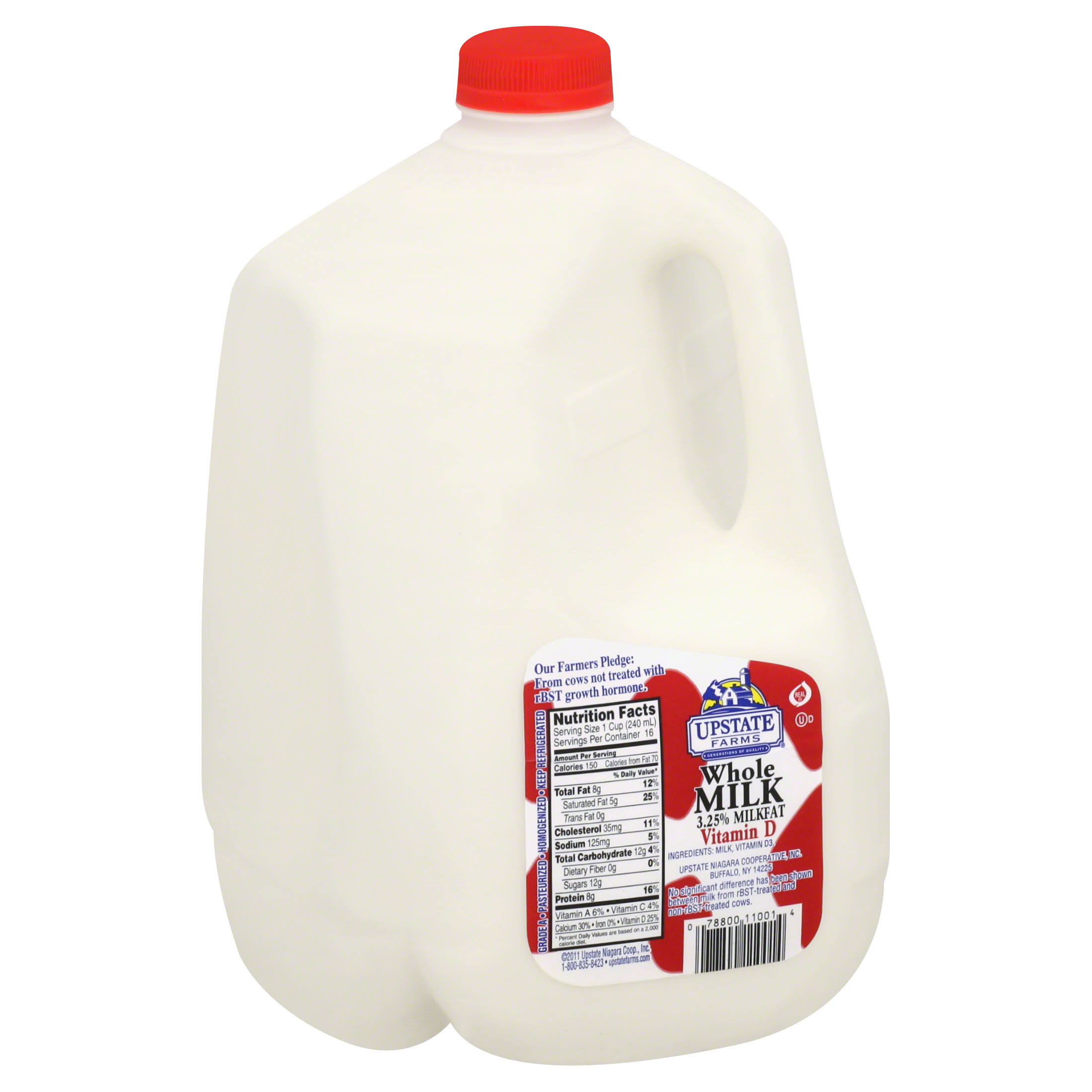 Upstate Farms Milk, Whole, 3.25% Milkfat - 1 gl (3.78 lt)