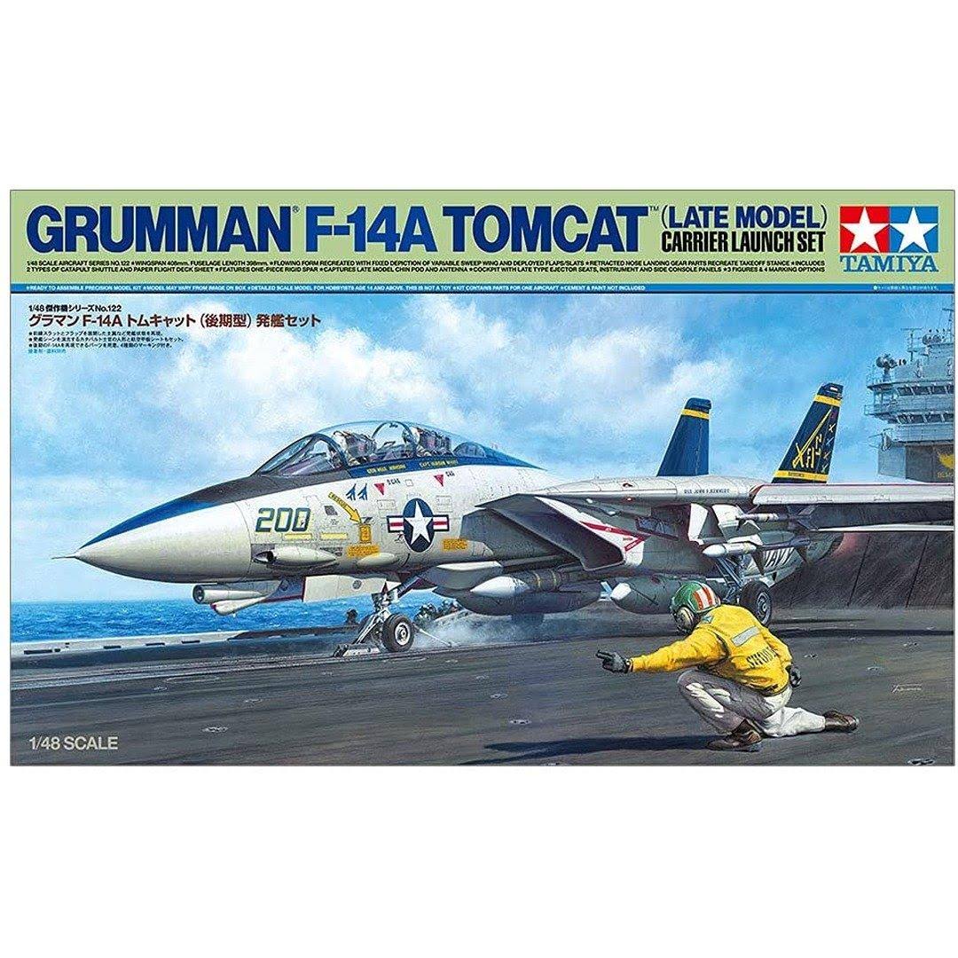 TAMIYA TAM 61122 GRUMMAN F-14A TOMCAT (LATE MODEL) CARRIER LAUNCH SET