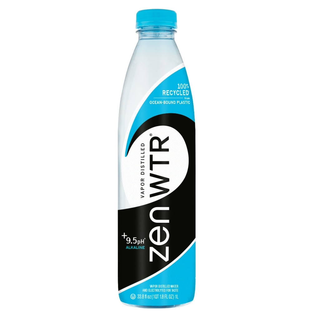Zen Wtr Alkaline Water, Vapor Distilled - 33.8 fl oz