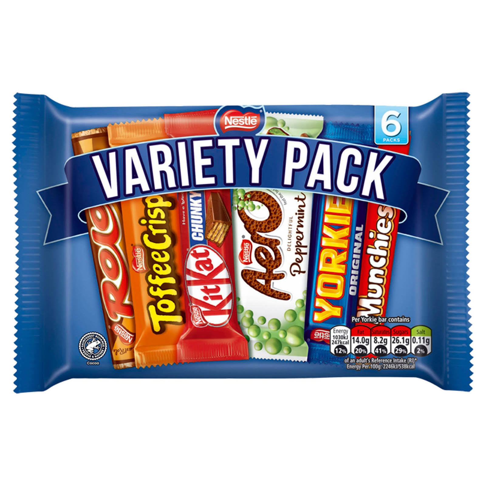 Nestle variety chocolate bars 264g (6-pack)