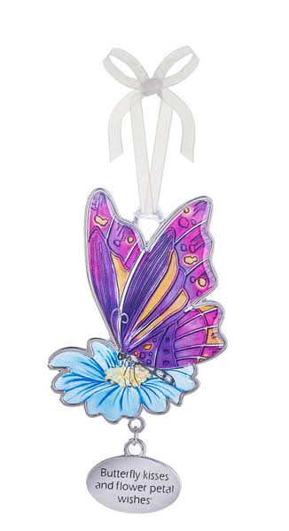 Ganz Butterfly Ornament - Butterfly Kisses and Flower Petal Wishes