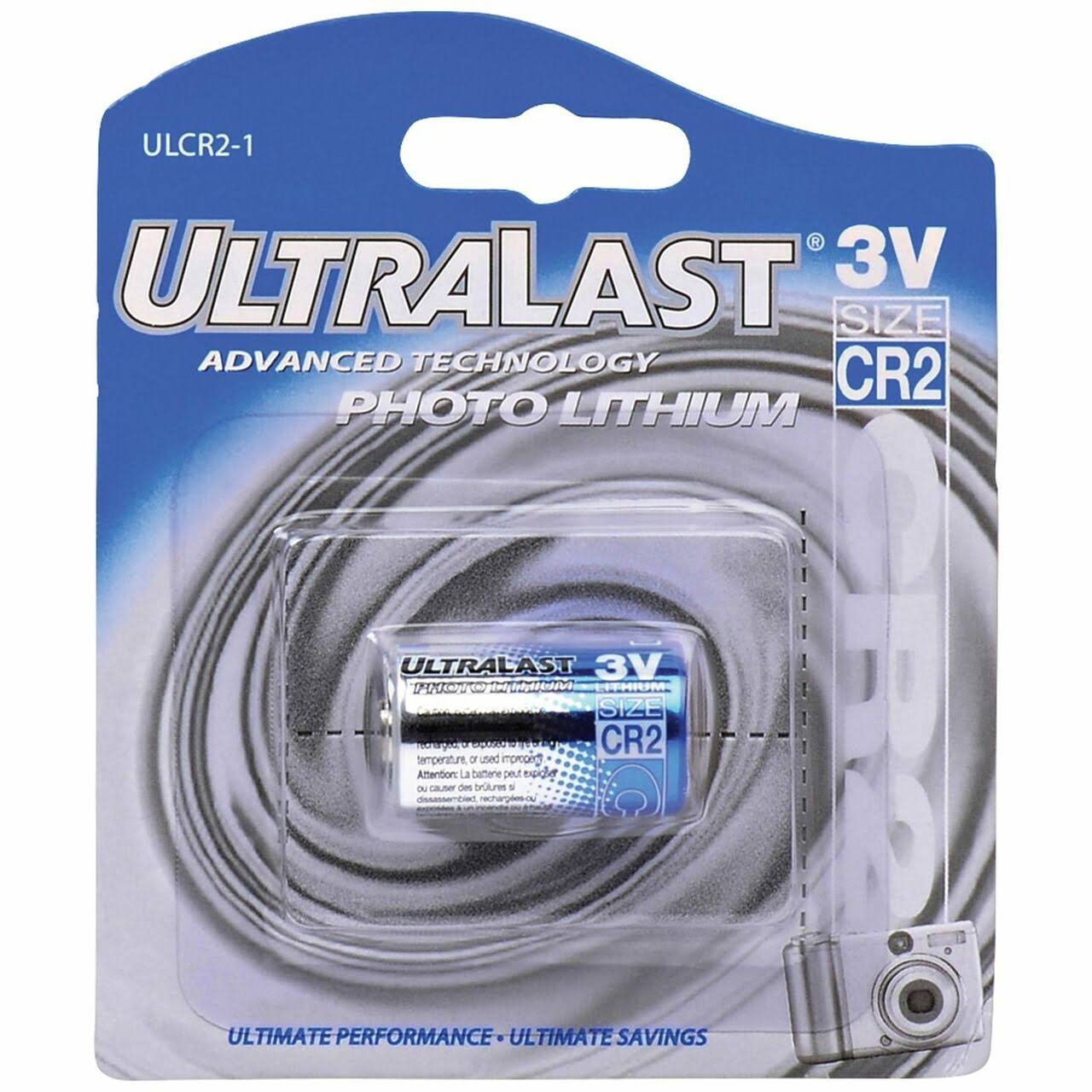 Ultralast Photo Lithium Batteries - CR2, 3V