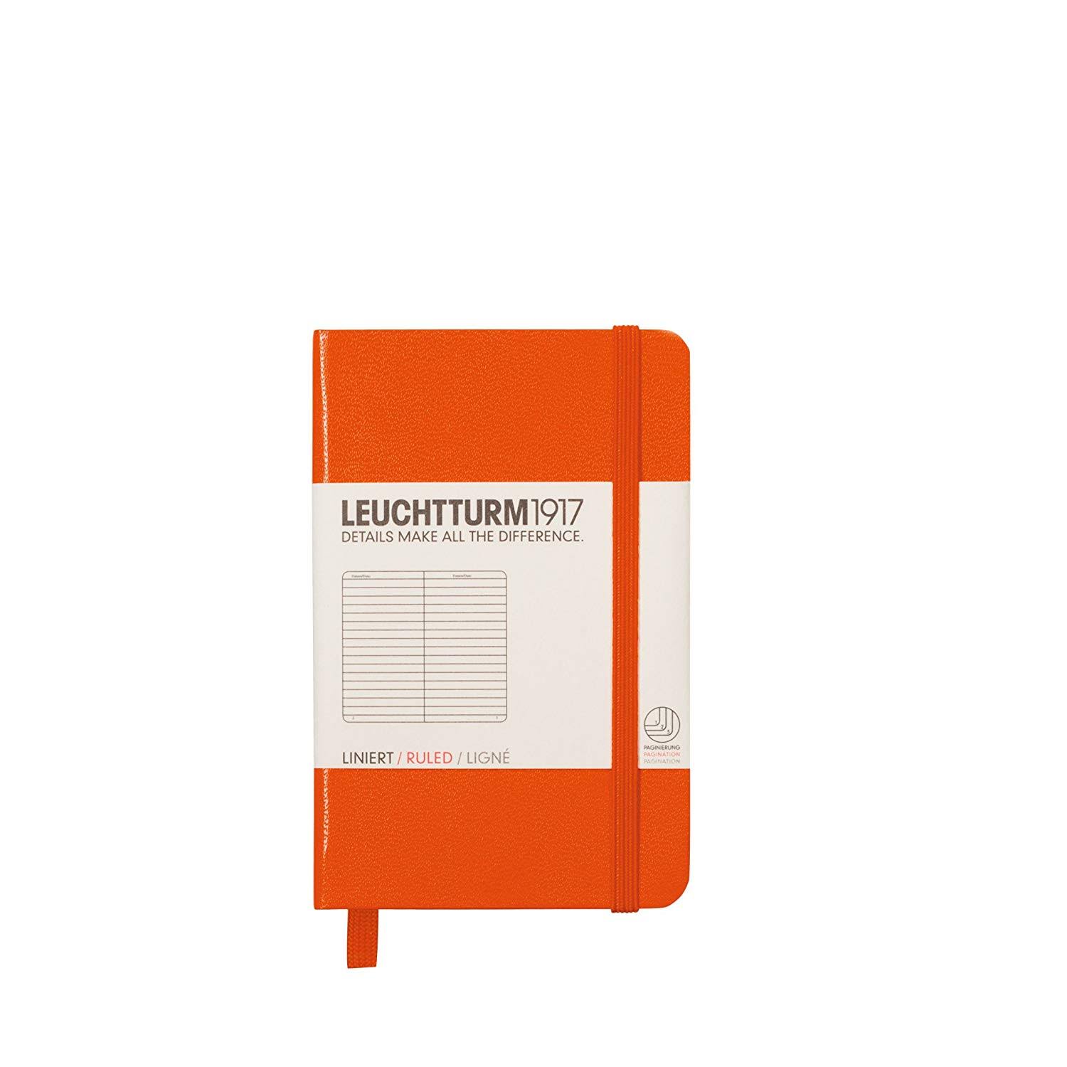Leuchtturm1917 344980 A7 Mini Ruled Notebook - Orange