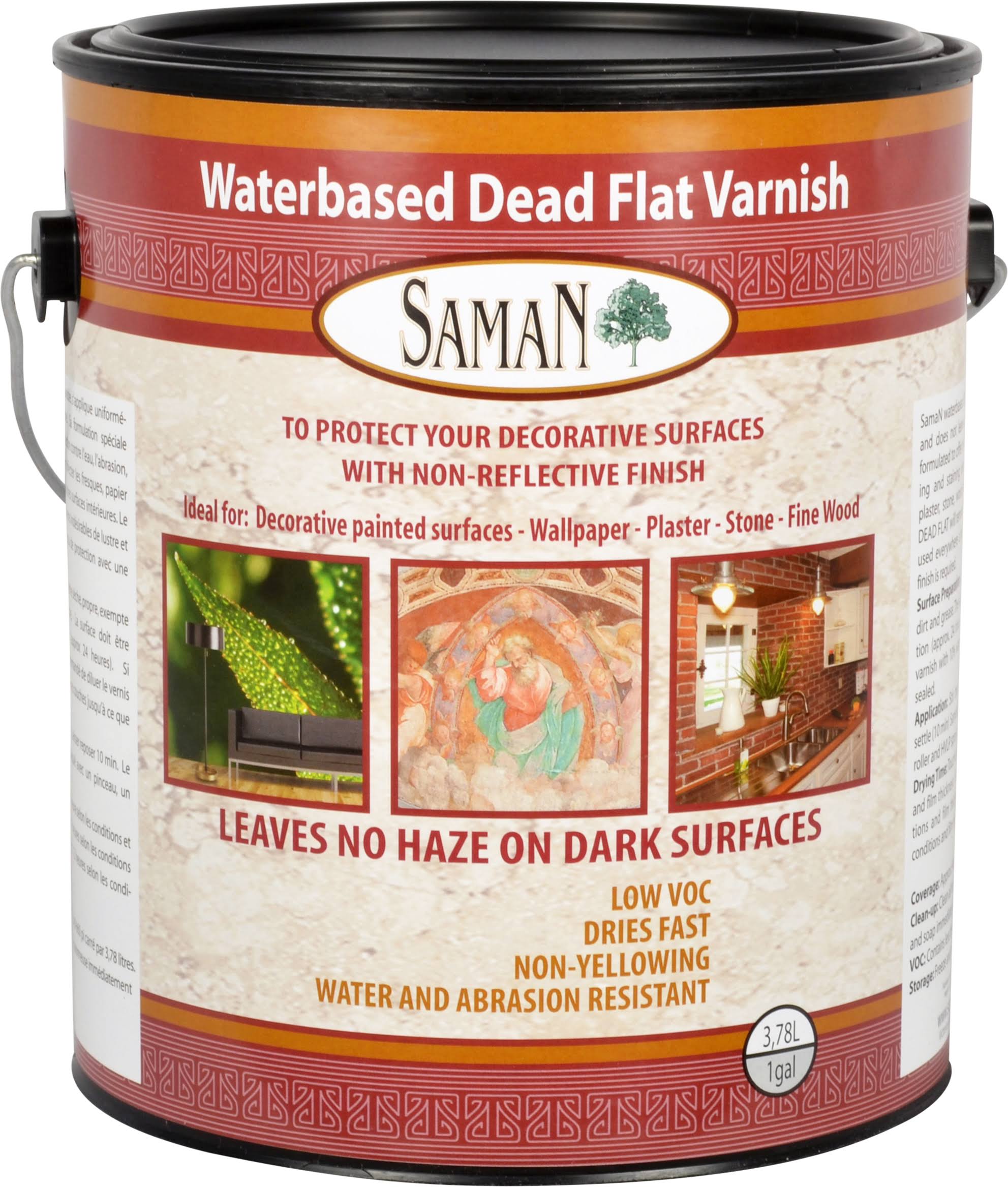 Saman Interior Stains & Finish SAM-801-4L Dead Flat Varnish