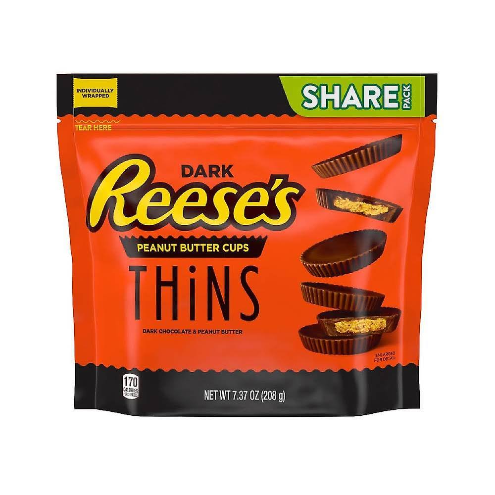 Reese's Thins Peanut Butter Dark Chocolate Candy - 7.37oz
