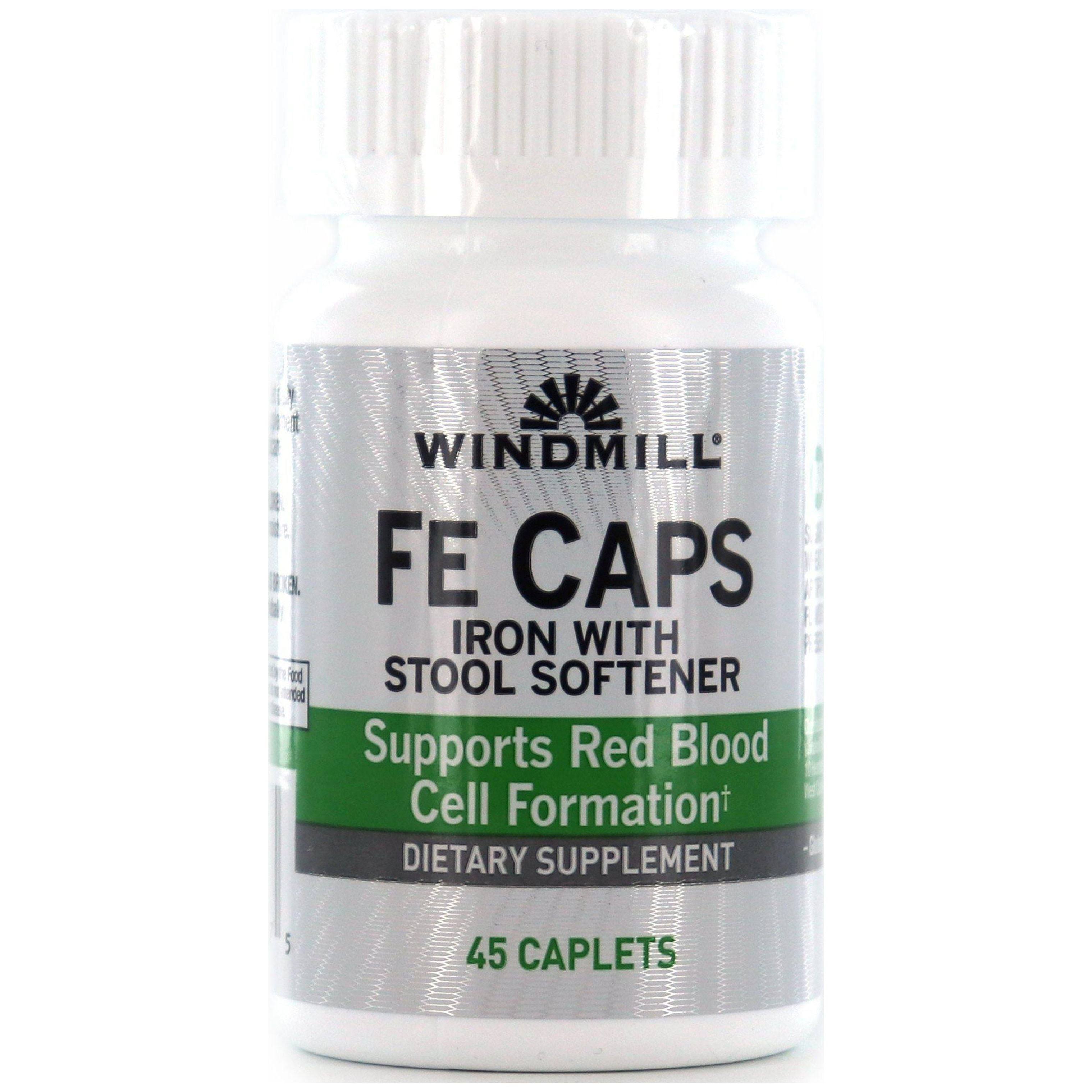 Windmill Health Iron FE, 50 mg, 45 Caplets (Pack of 1)