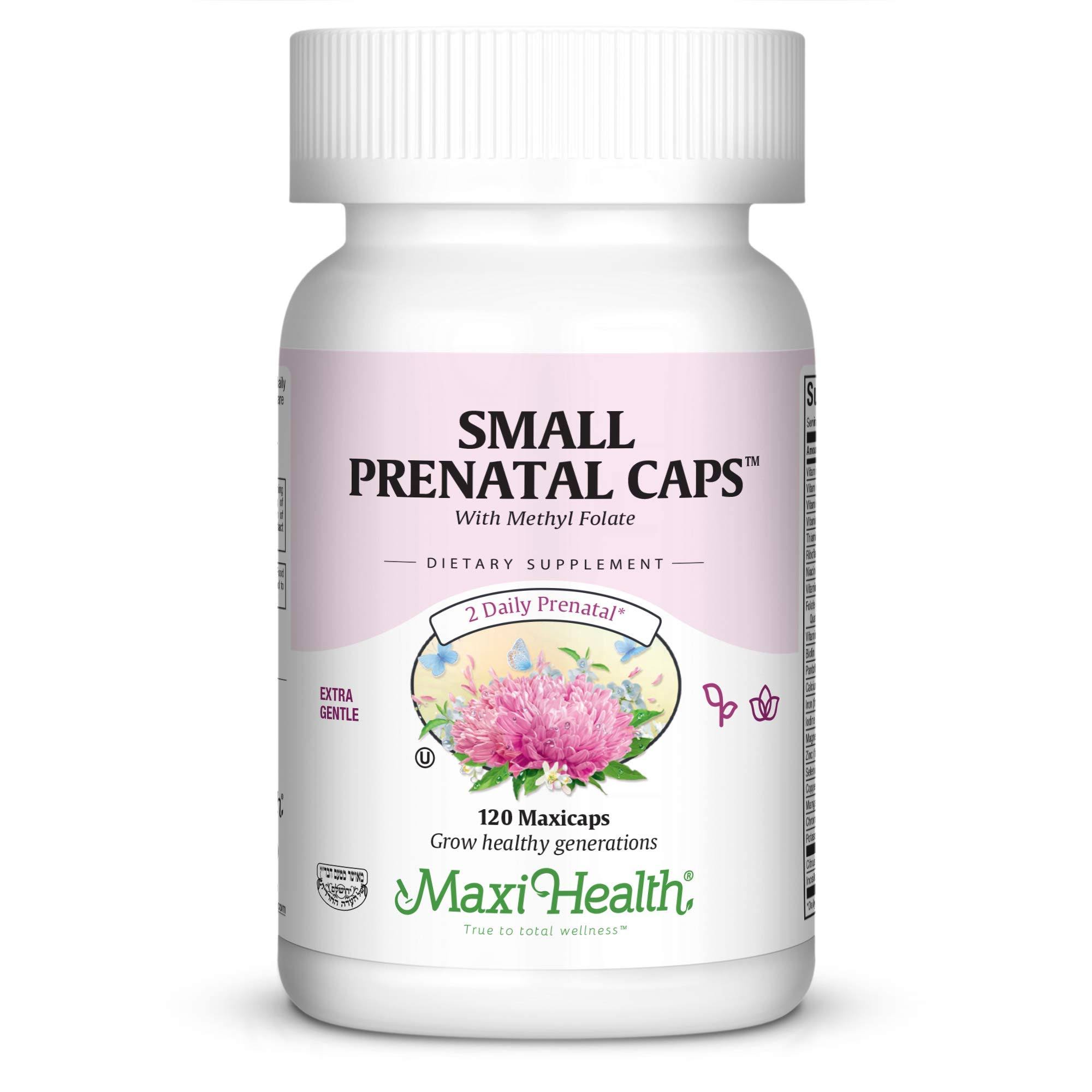 Maxi Health Small Prenatal Caps with Methyl Folate - 60 MaxiCaps