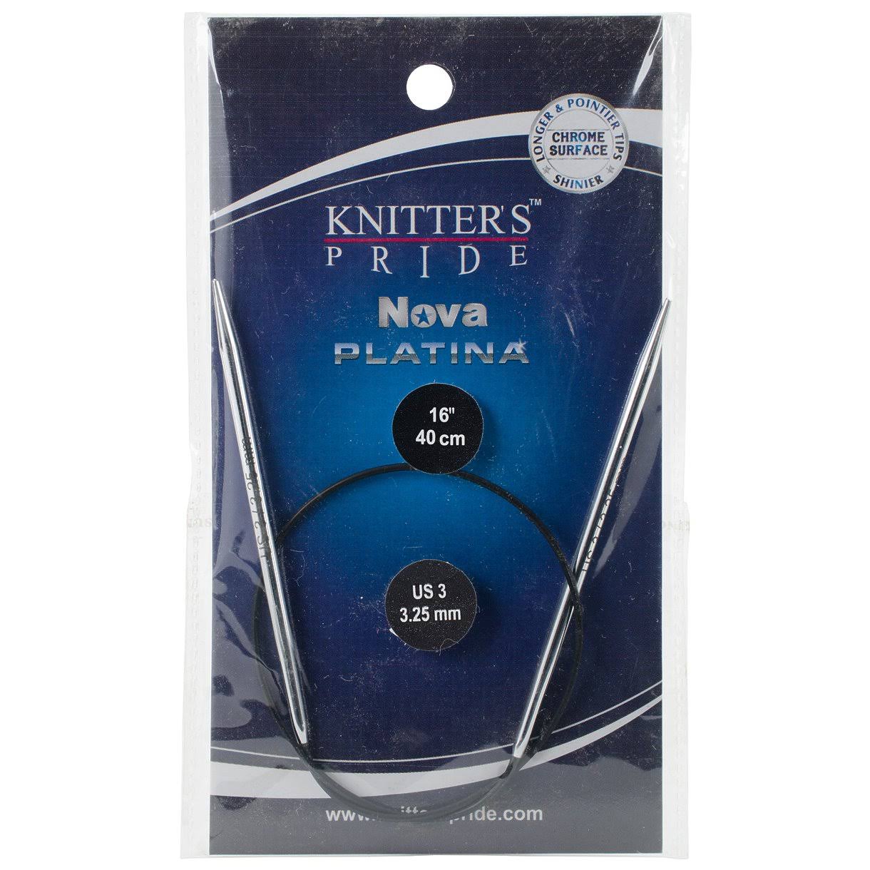 Knitter's Pride-Nova Platina Fixed Circular Needles 16"-Size 3/3.25mm