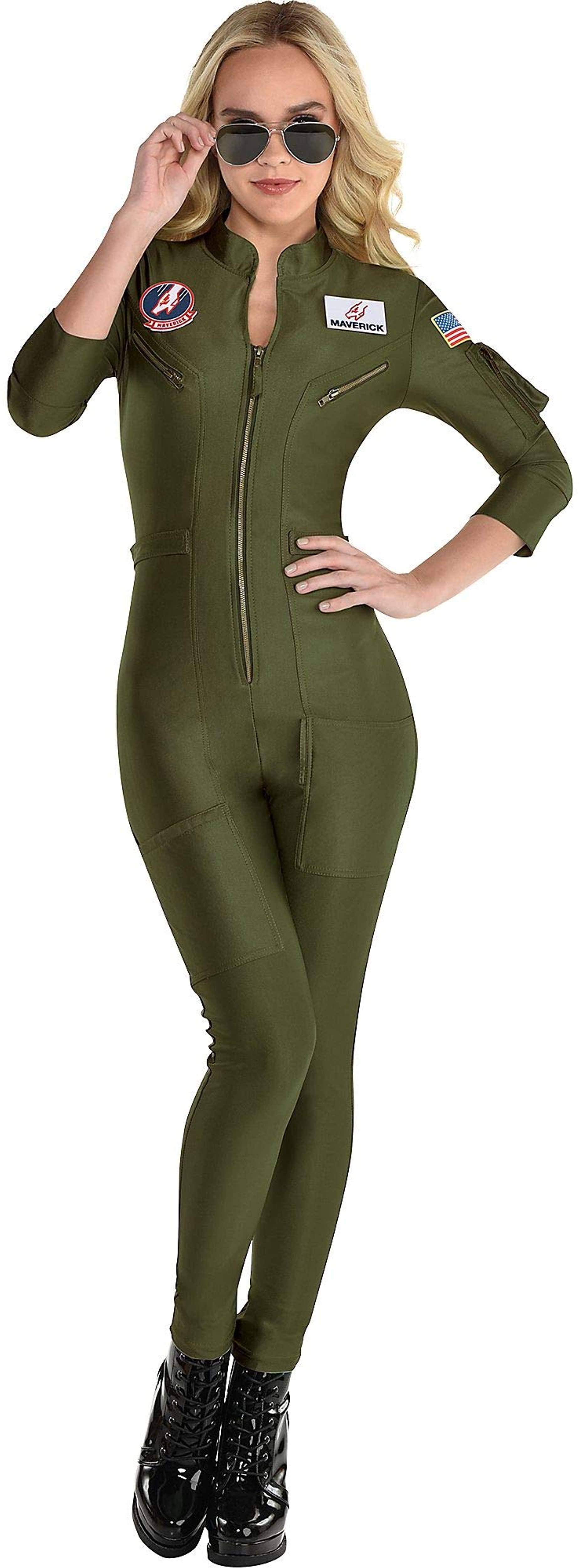 Adult Women's Top Gun Maverick: Flight Suit Halloween Costume S