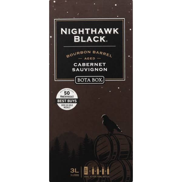 Bota Box Nighthawk Black Cabernet Sauvignon, California, 2018 - 3 liters