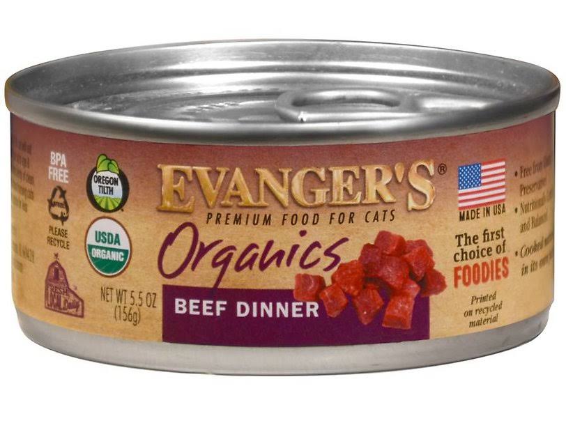 Evanger's Organics Beef Dinner Cat Food - 5.5-oz - Can