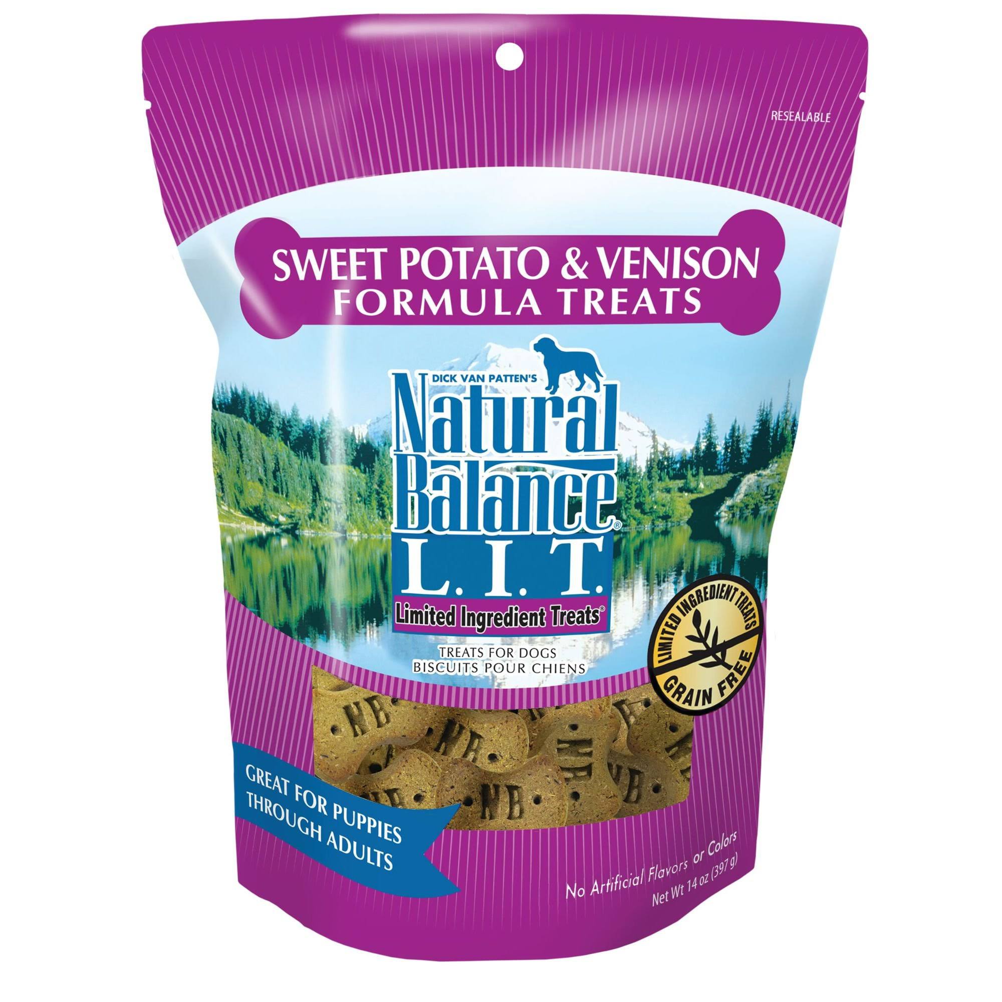 Natural Balance L.I.T. Sweet Potato & Venison Dog Treats - 14 oz bag