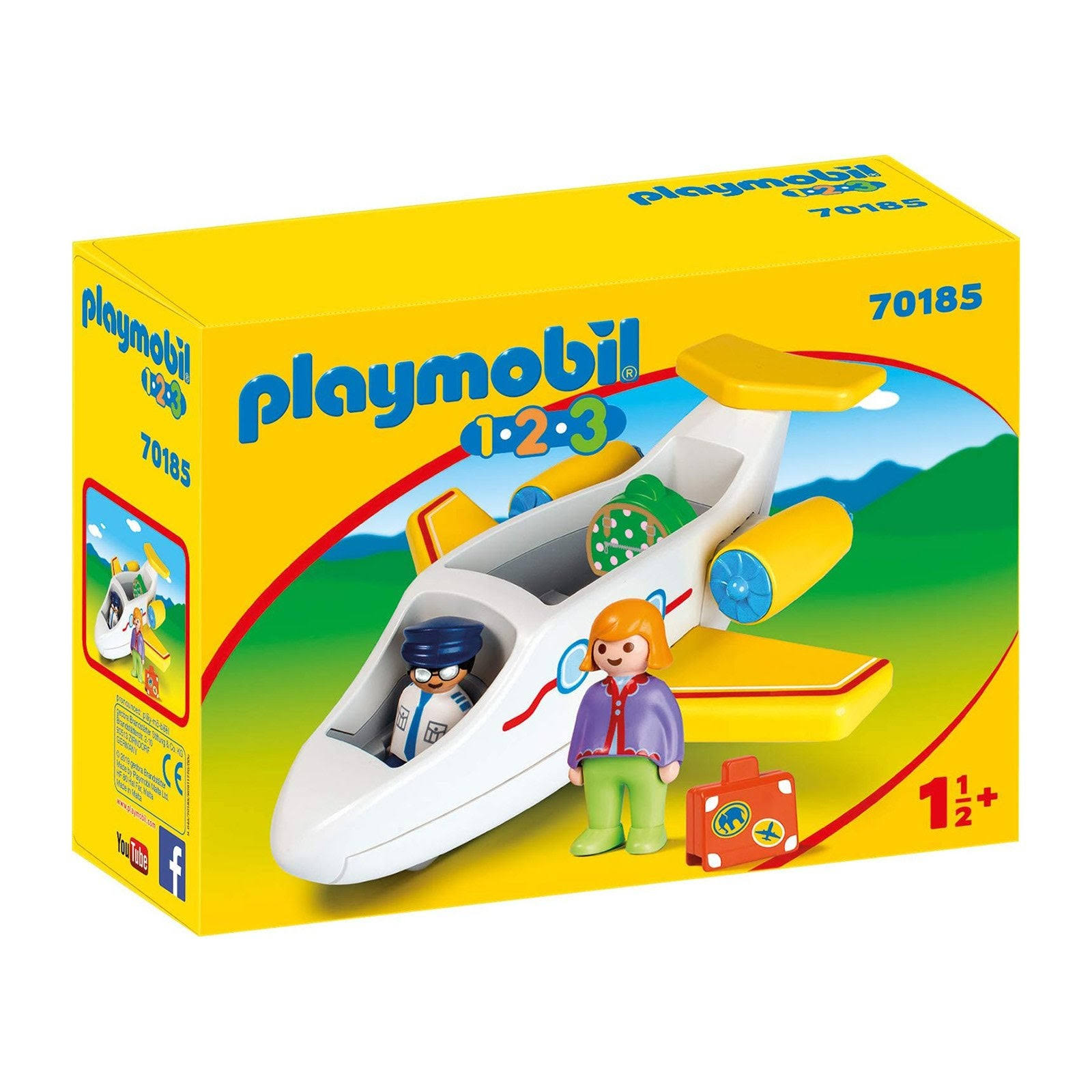 Playmobil 70185 1.2.3 Airplane with Passenger