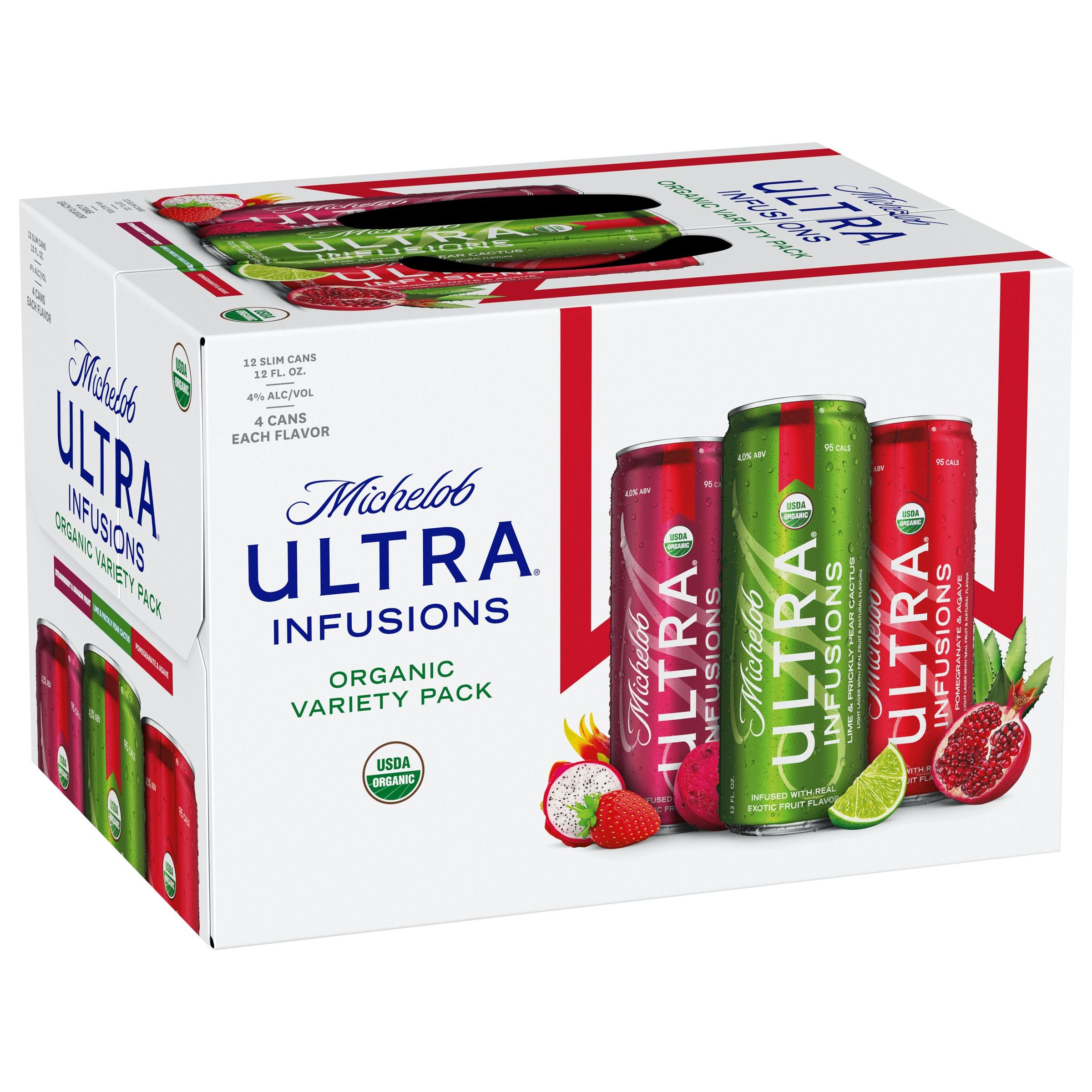 Michelob Ultra Beer, Superior Light, Organic Pack, 12 Pack - 12 pack, 12 fl oz cans