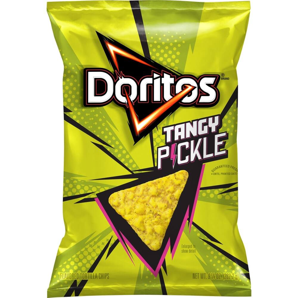 Doritos Tortilla Chips, Tangy Pickle - 9.25 oz