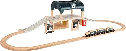 Small Foot Wooden Toys Train Station complete playworld with Accessori
