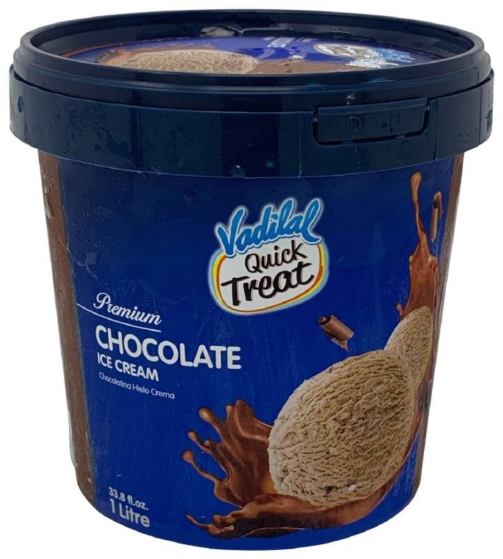 Vadilal Quick Treat Ice Cream - Chocolate, 1l