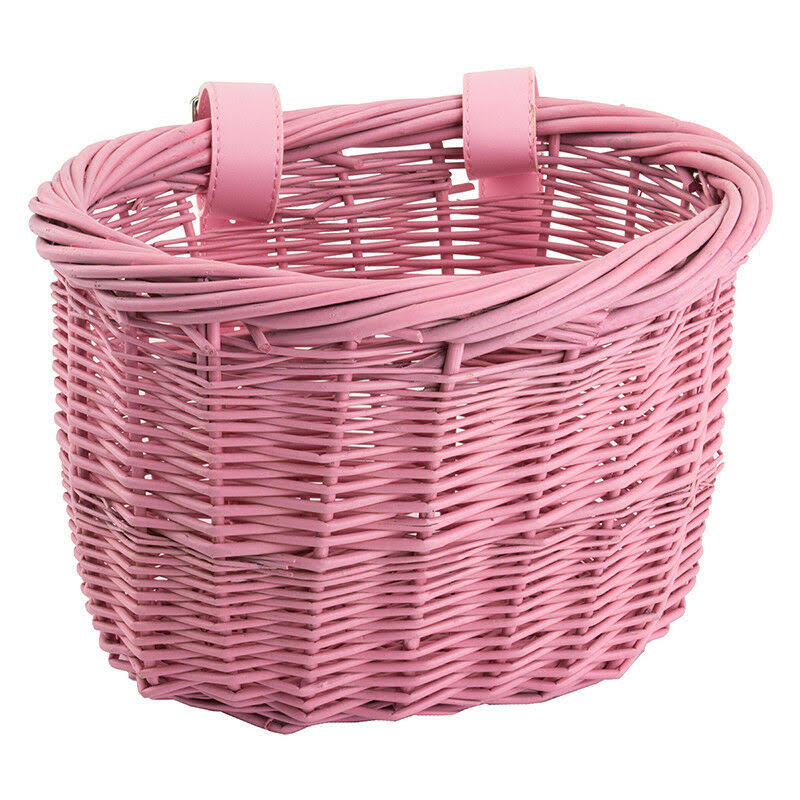 Sunlite Willow Bushel Strap-On Basket - Pink, 9.75in x 6in x 7.5in