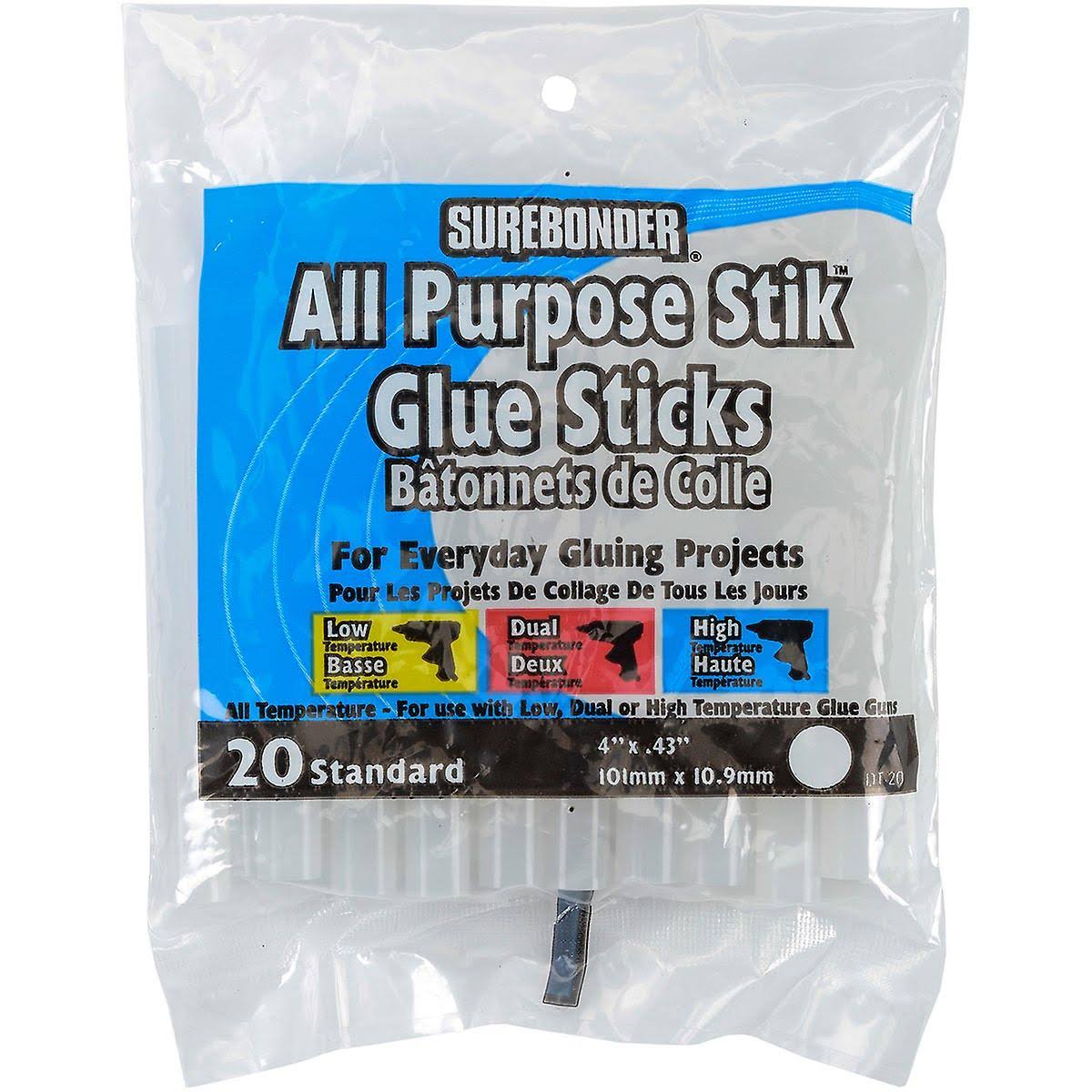 Surebonder All-Purpose Stik Glue Sticks-7/16"X4" 20/Pkg