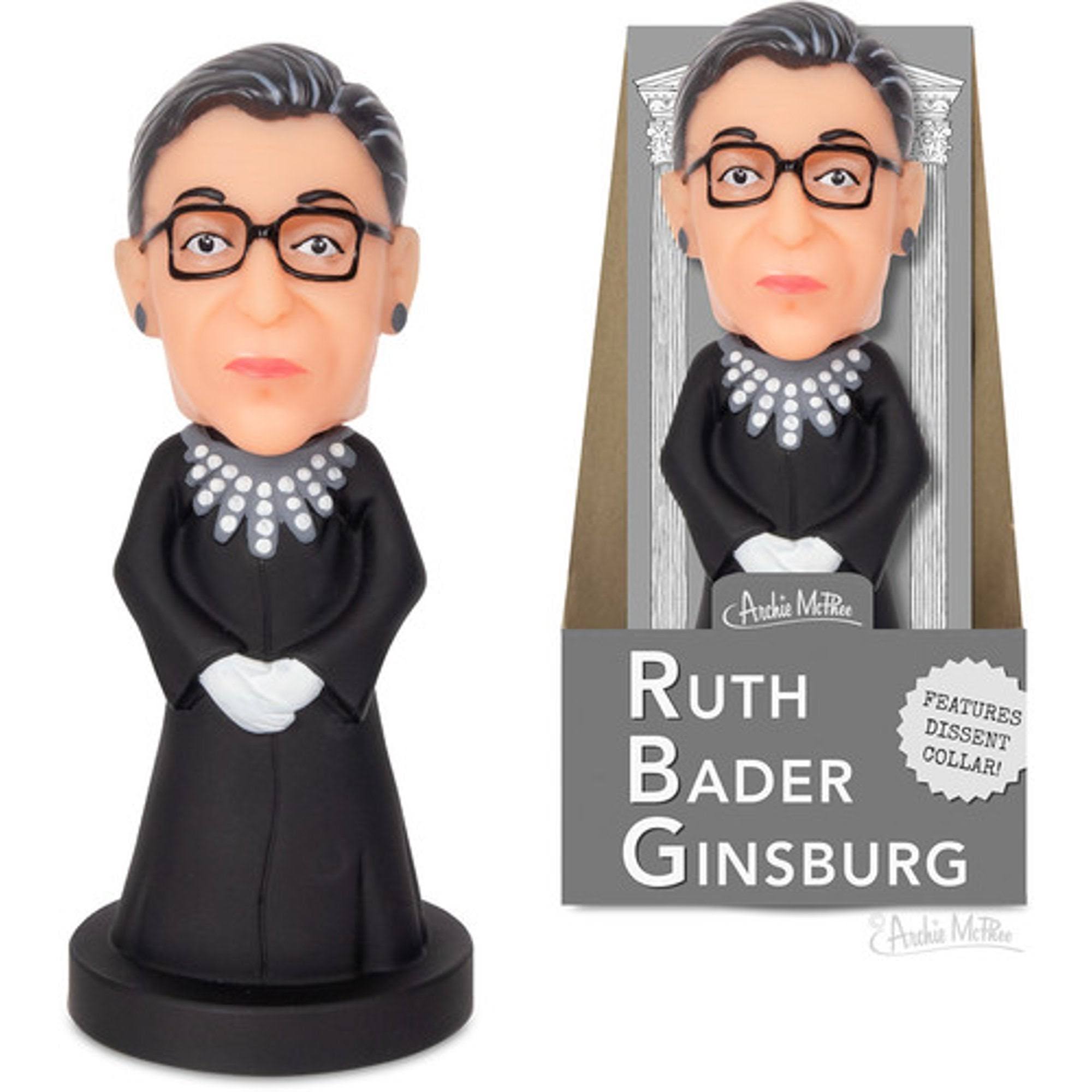 Action Figure - Archie McPhee - Ruth Bader Ginsburg Nodder New 12850