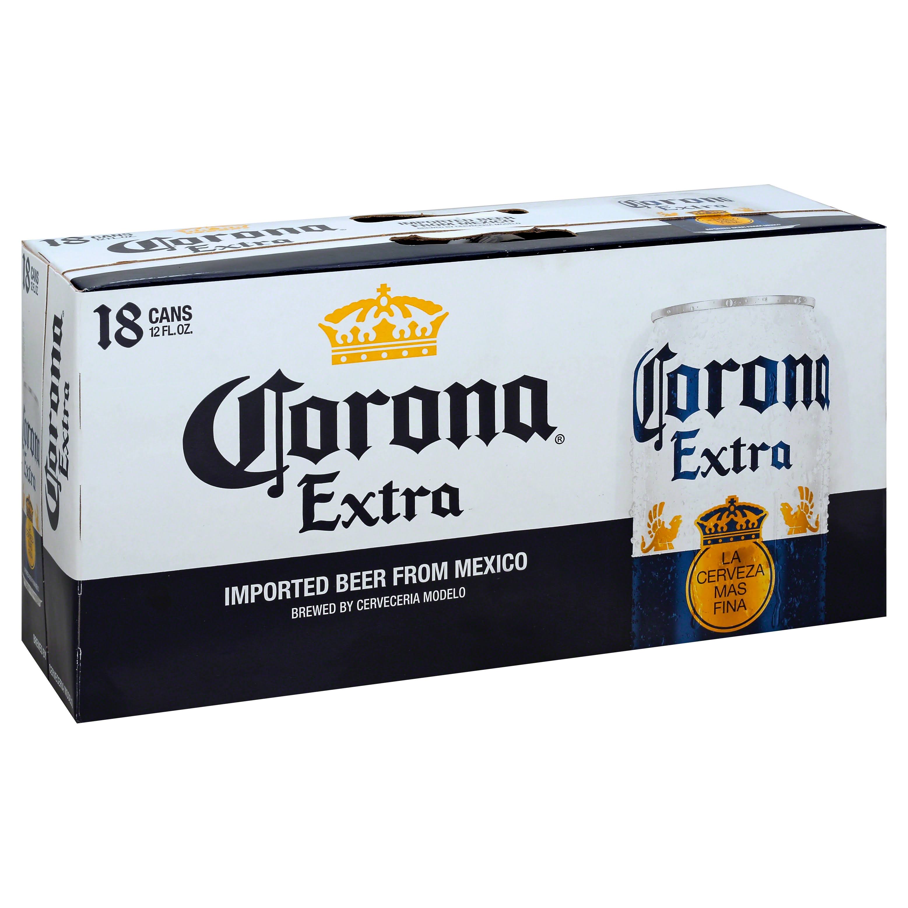 Corona Extra Beer - 18 pack, 12 fl oz cans
