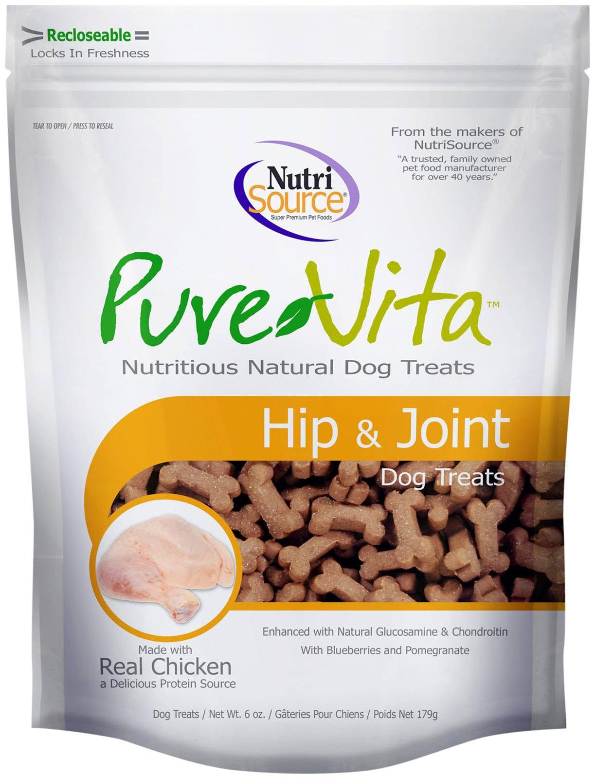 Pure Vita Dog Treats - Hip And Joint, 6oz