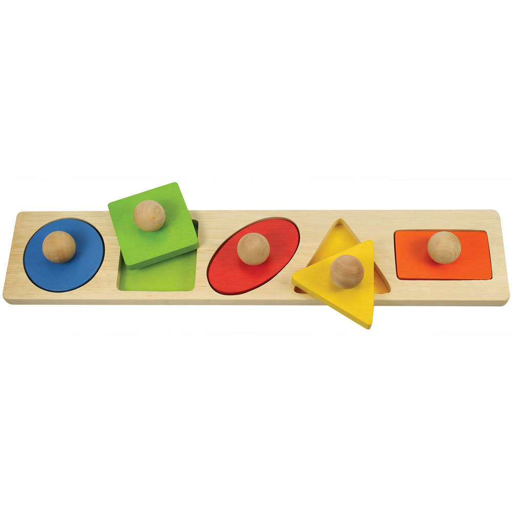 Bigjigs Toys Matching Wooden Board Puzzle Shape Toy