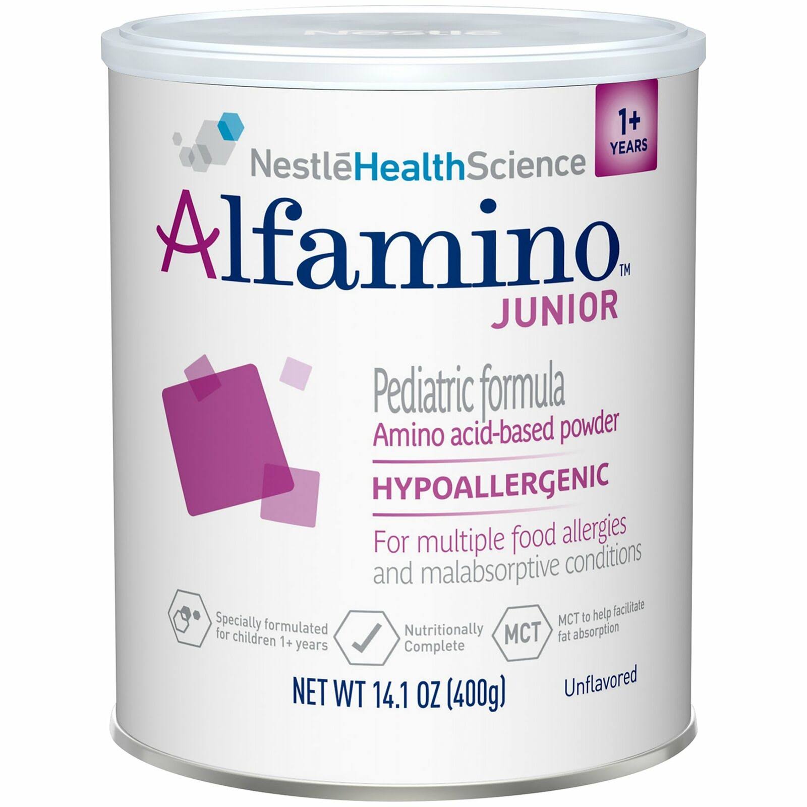 Alfamino Junior Amino Acid Pediatric Formula Unflavored 14.1 oz Can